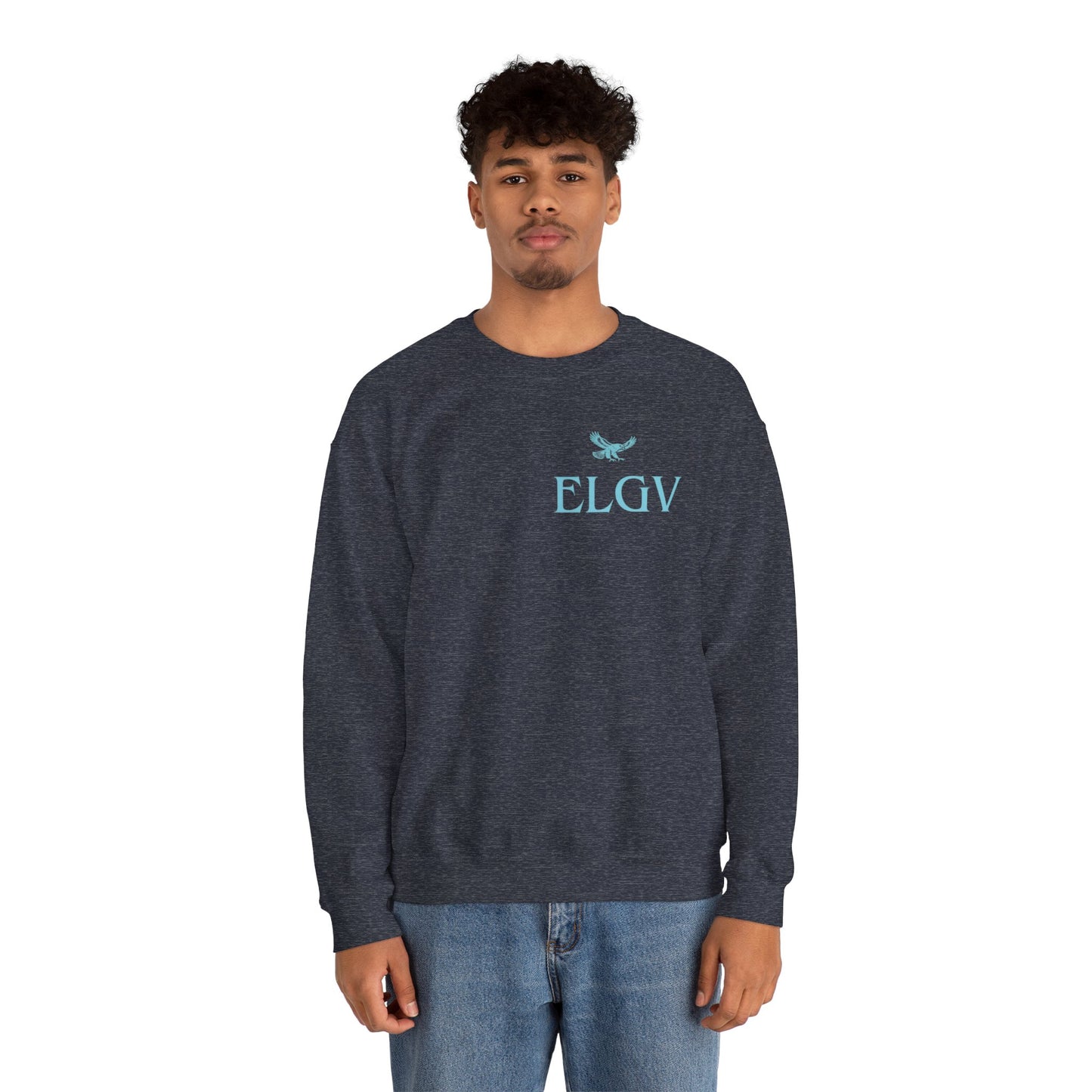 “Side ELGV logo aqua” sweatshirt