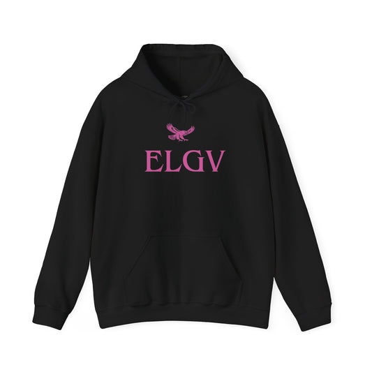 “Center ELGV logo pink” hoodie