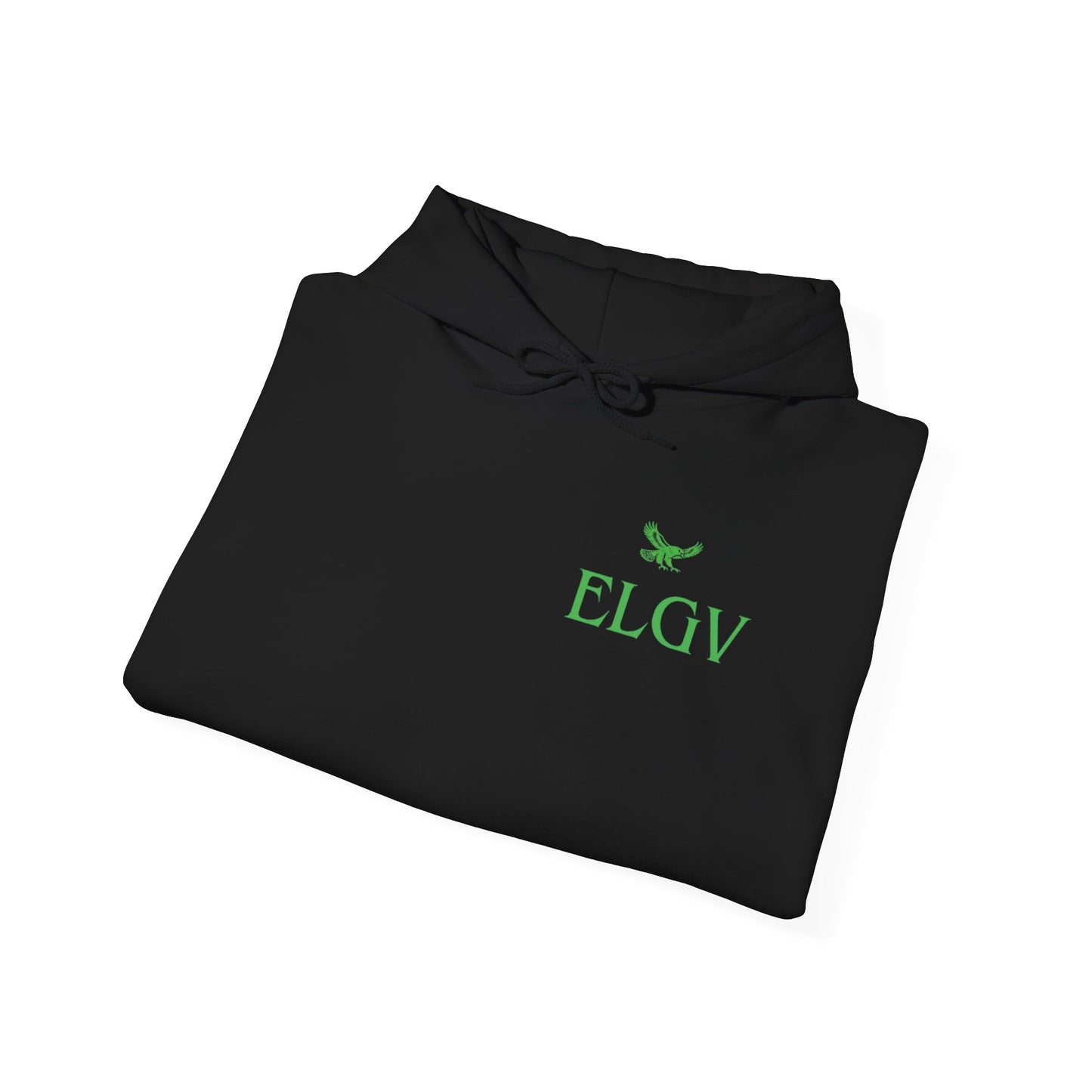“Side ELGV logo green” hoodie