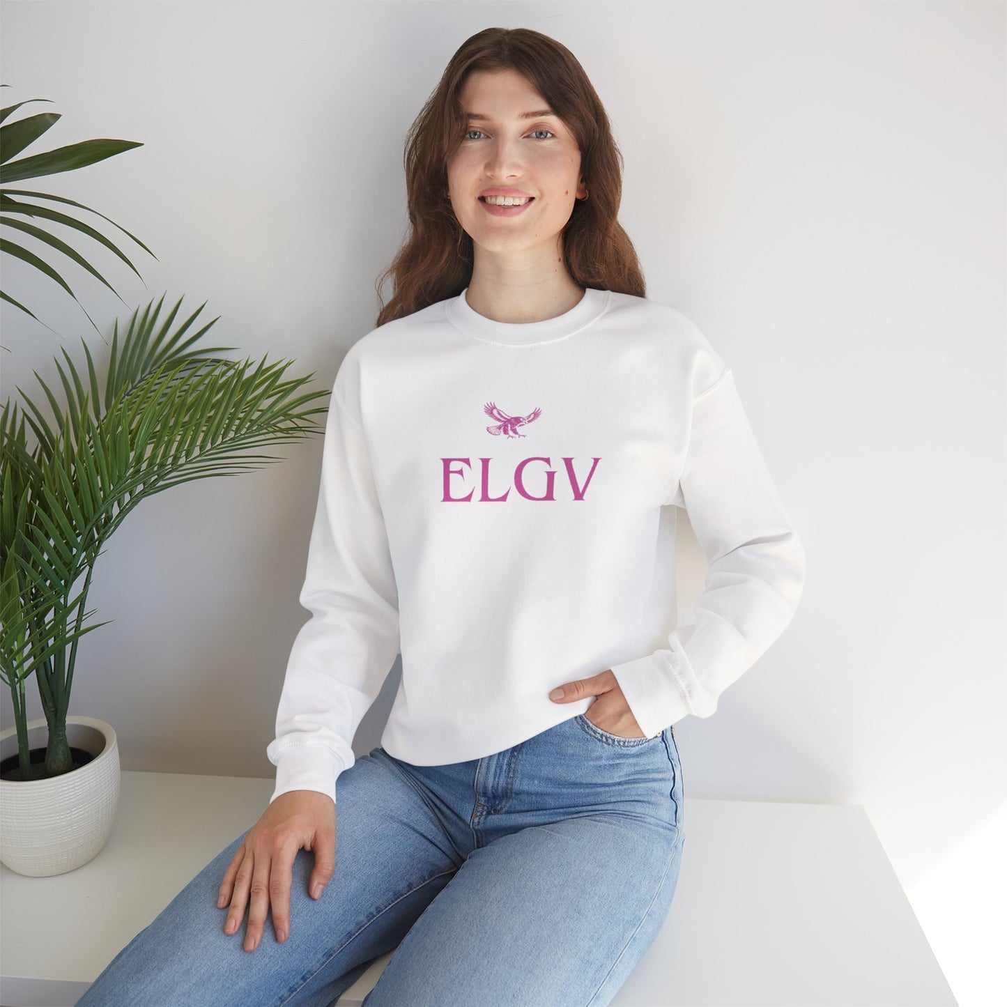 “Center ELGV logo pink” sweatshirt
