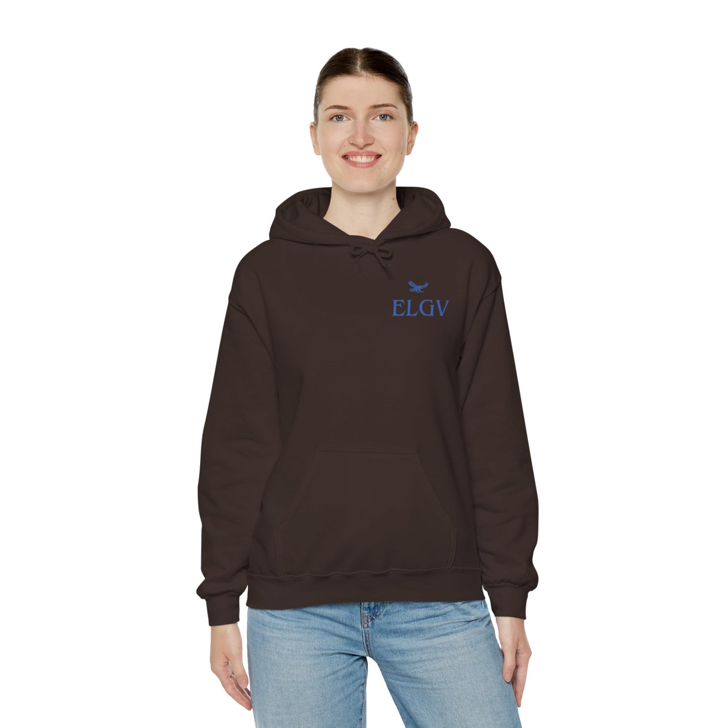 “Side ELGV logo blue” hoodie