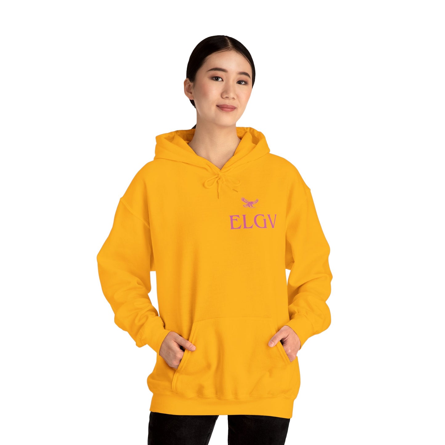 “Side ELGV logo pink” hoodie