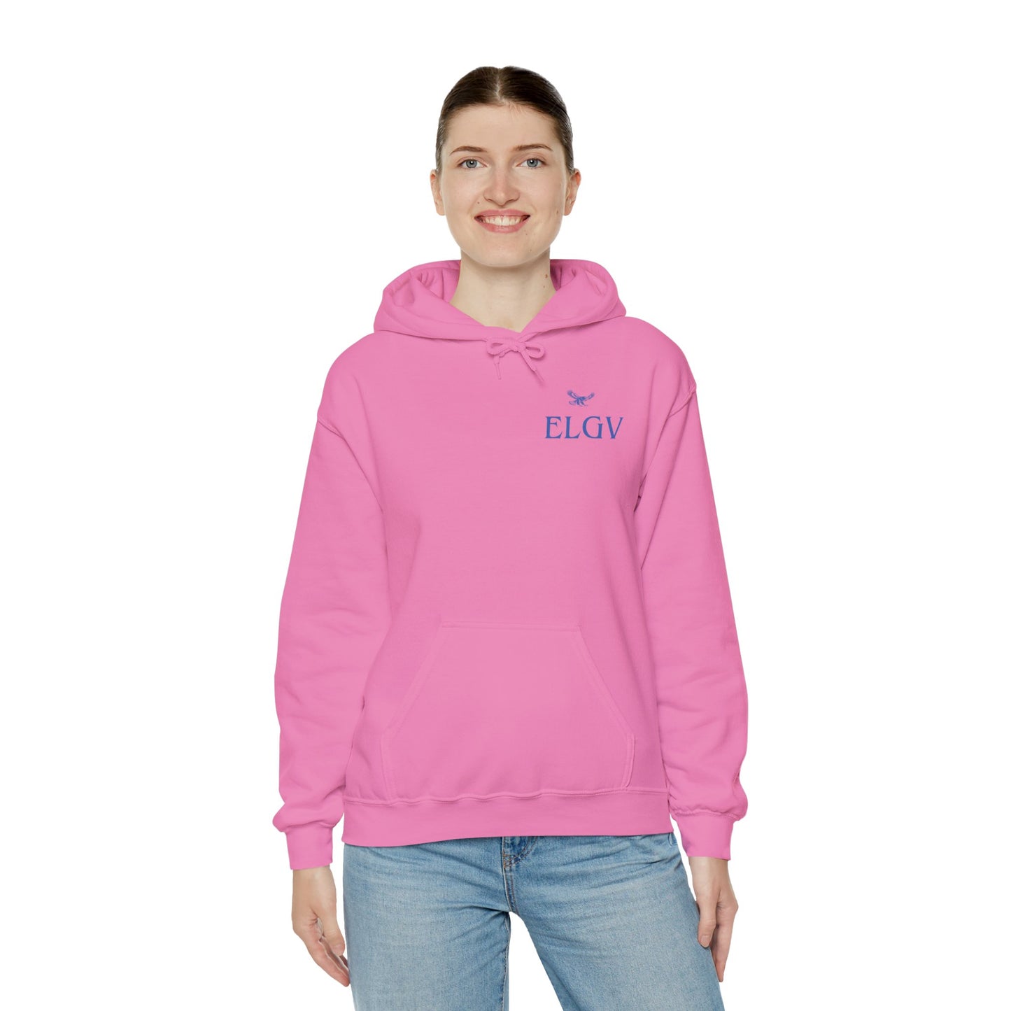“Side ELGV logo blue” hoodie