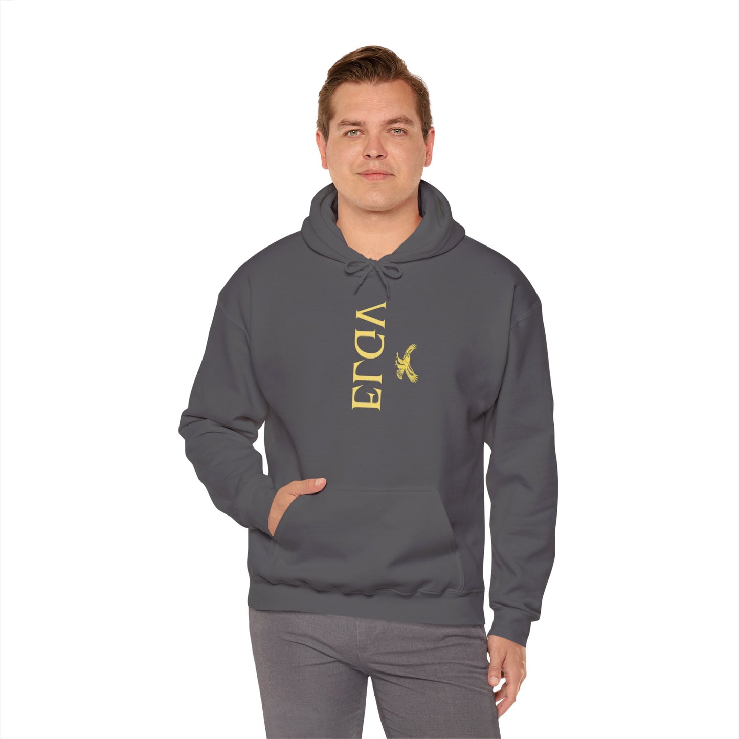 “Side ELGV logo mirror  yellow” hoodie
