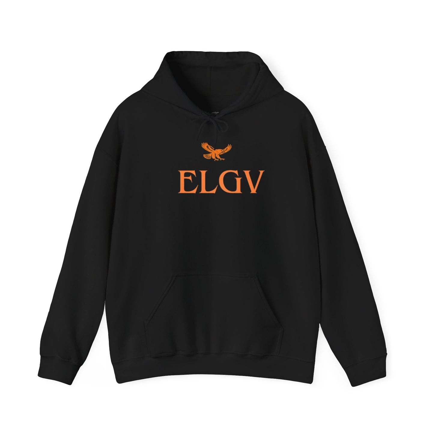 “Center ELGV logo orange” hoodie