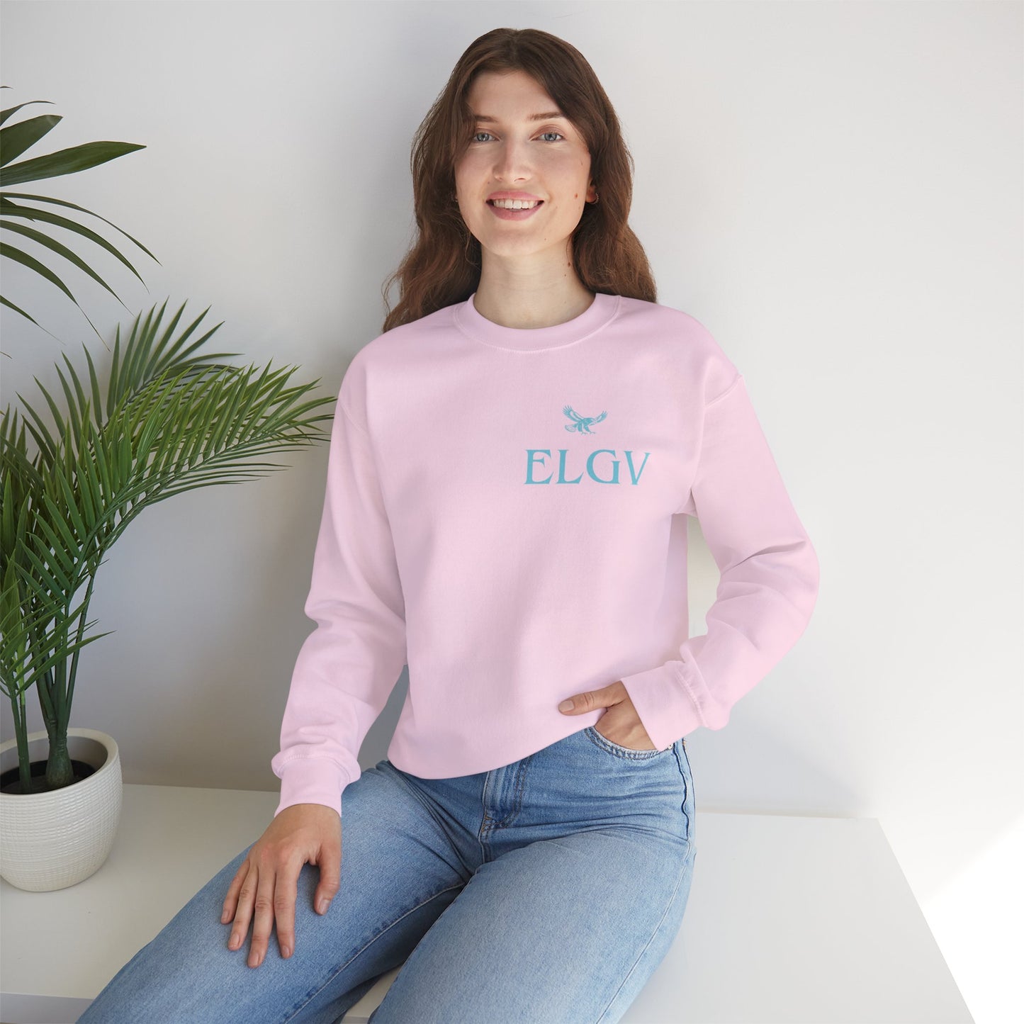 “Side ELGV logo aqua” sweatshirt