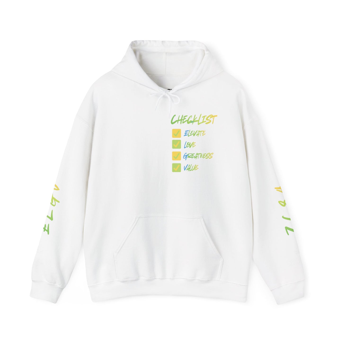 “Checklist mode, stay elevated” hoodie