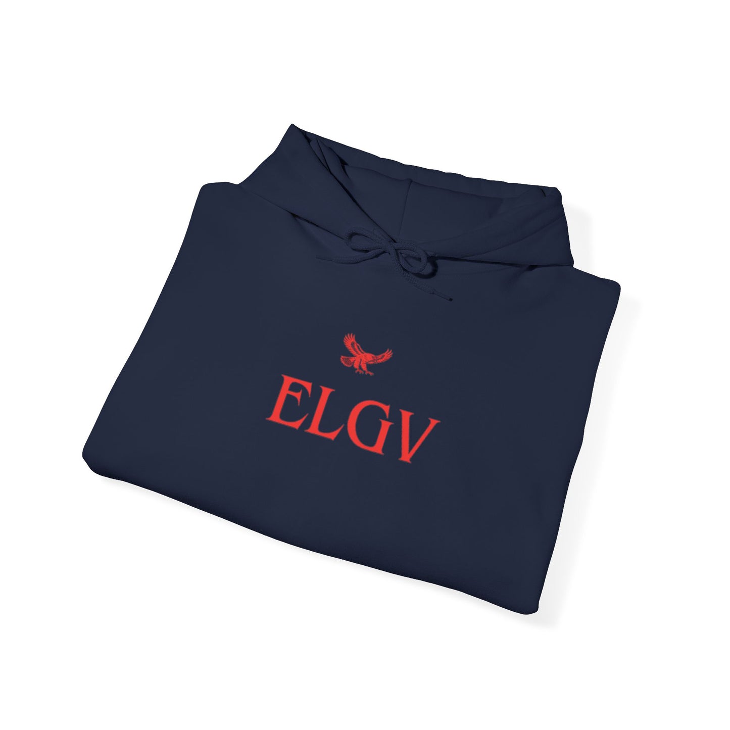 “Center ELGV logo red” hoodie