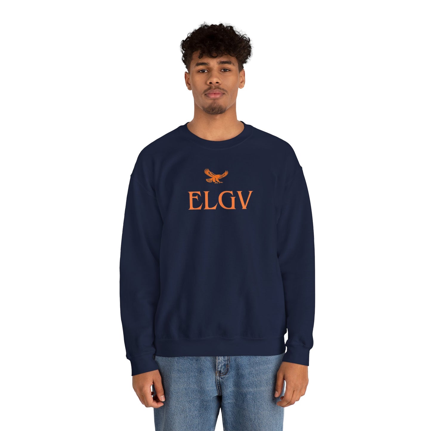 “Center ELGV logo orange” sweatshirt