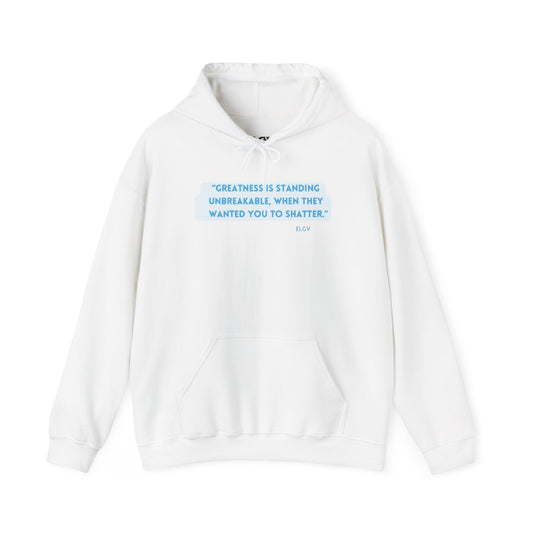 “No shattering” hoodie