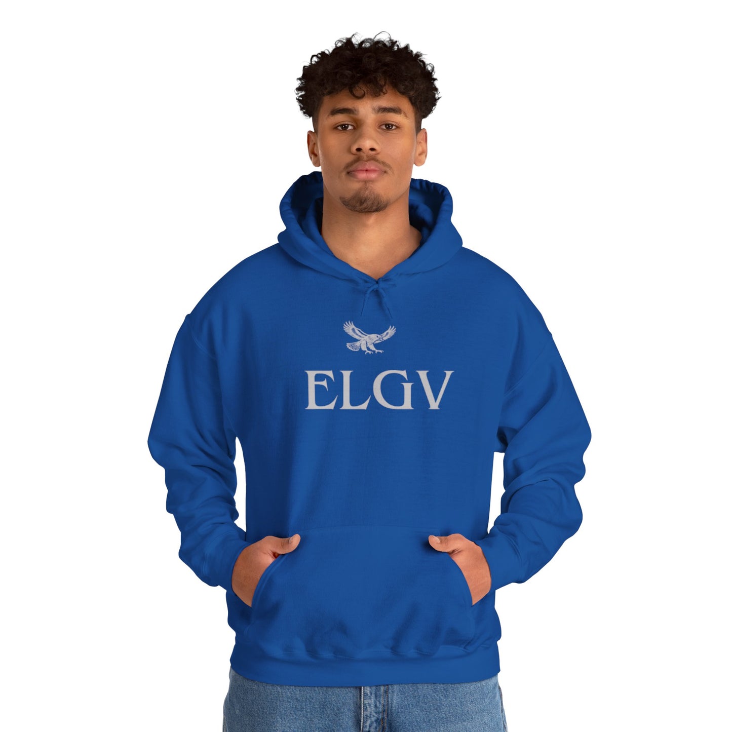 “Center ELGV logo grey” hoodie