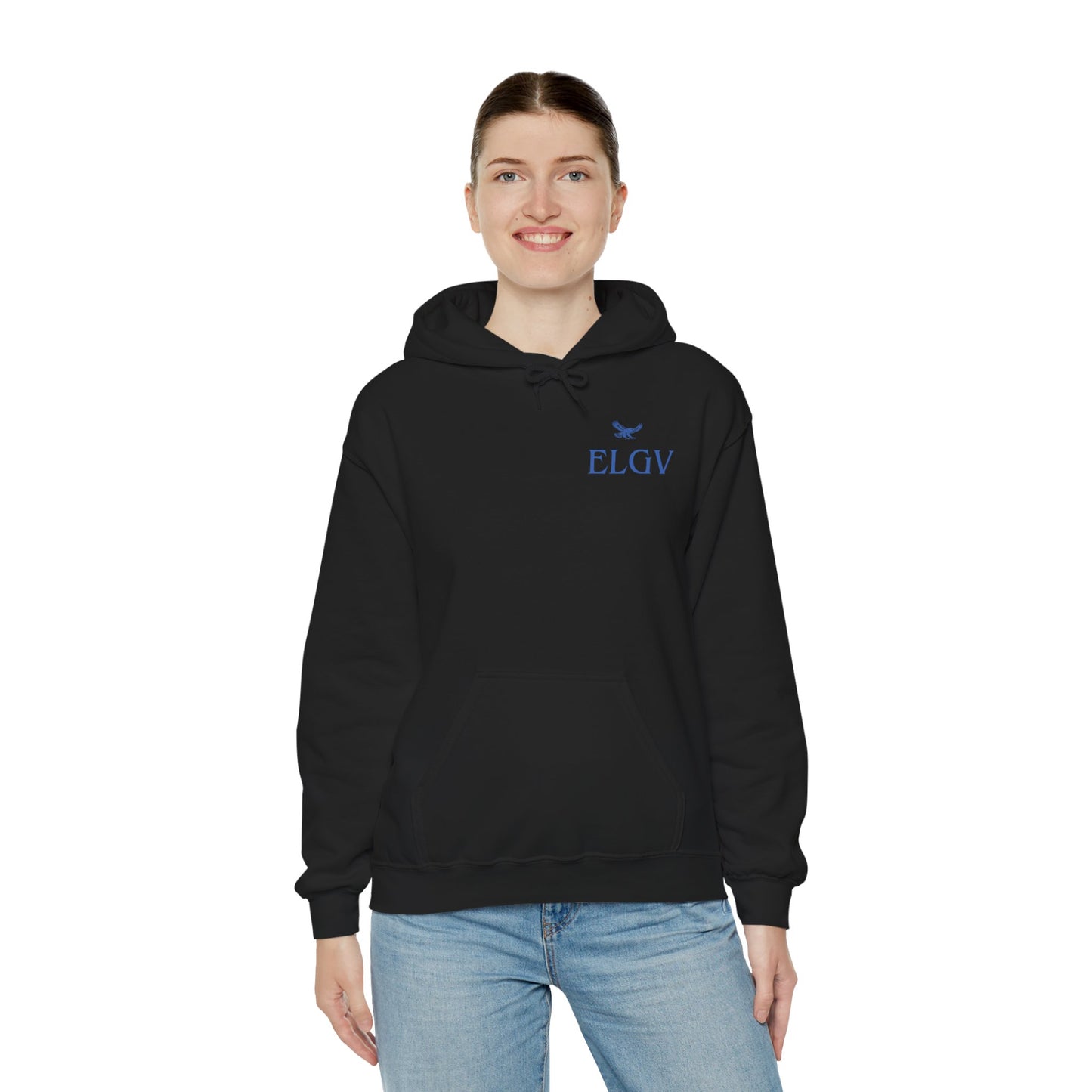 “Side ELGV logo blue” hoodie