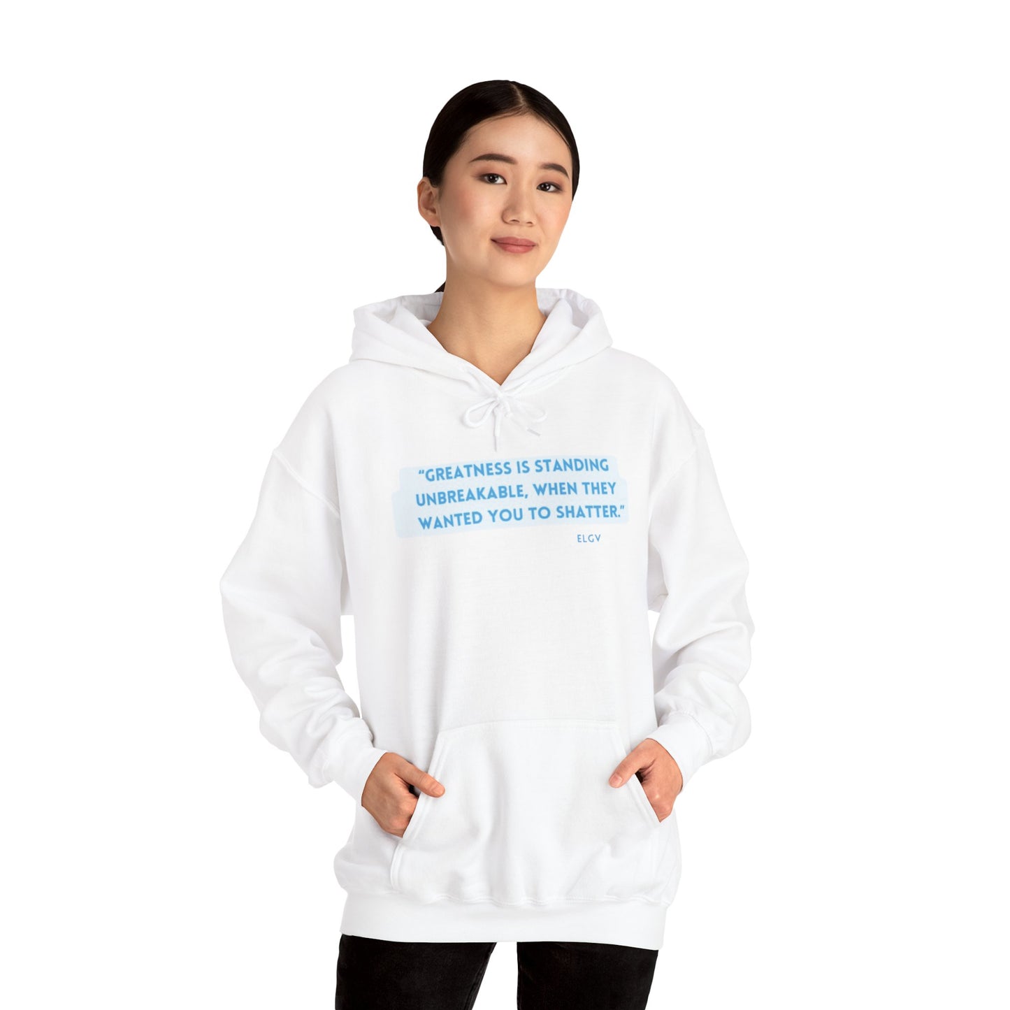 “No shattering” hoodie