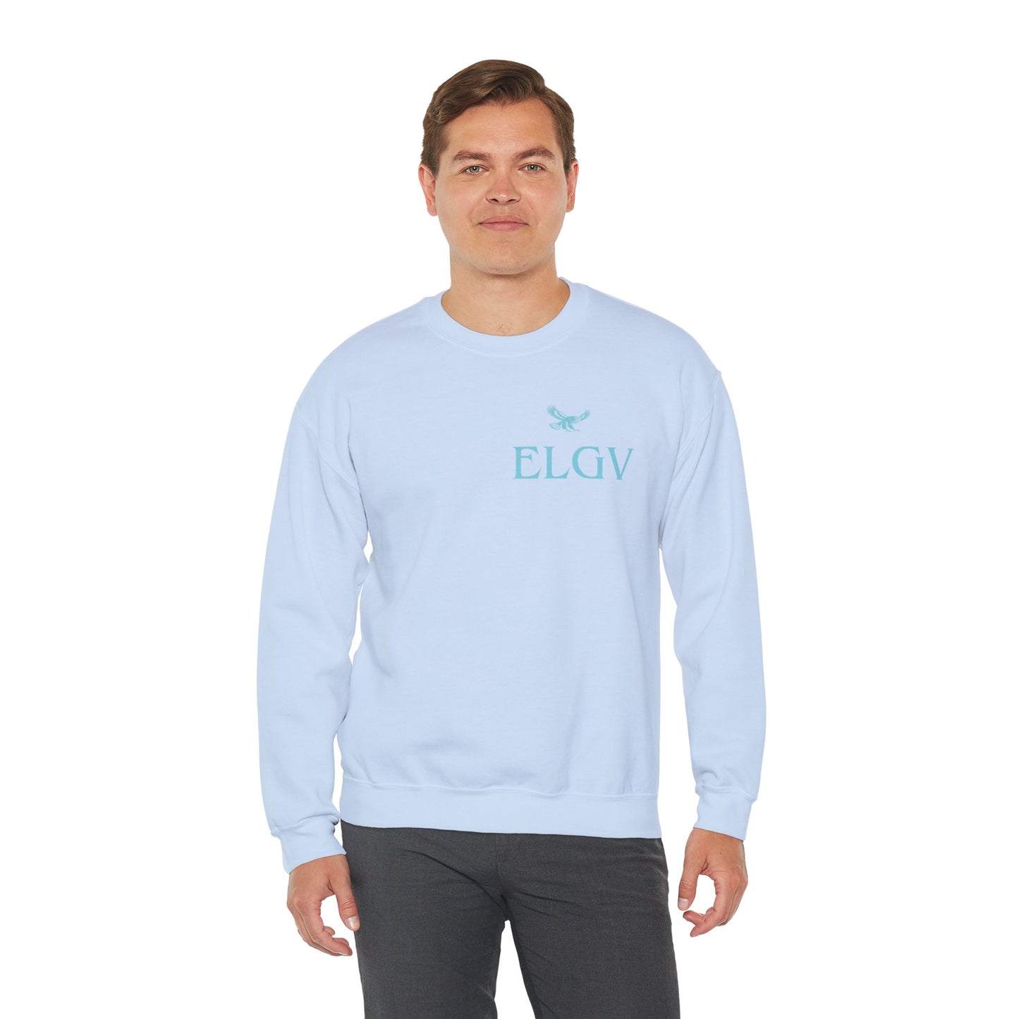 “Side ELGV logo aqua” sweatshirt