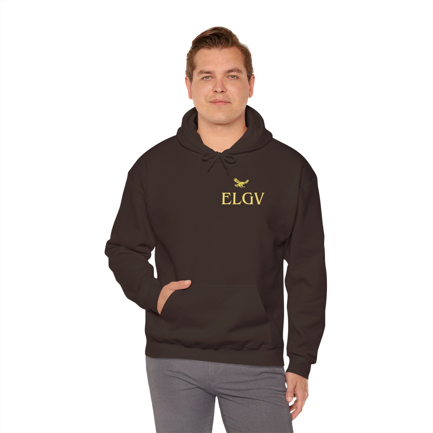 “Side ELGV logo yellow” hoodie