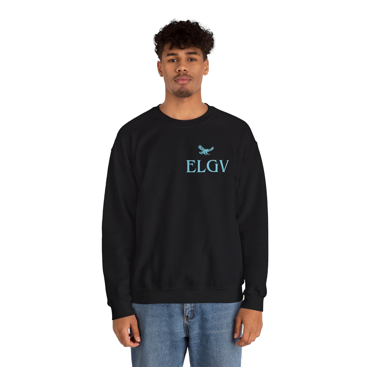 “Side ELGV logo aqua” sweatshirt