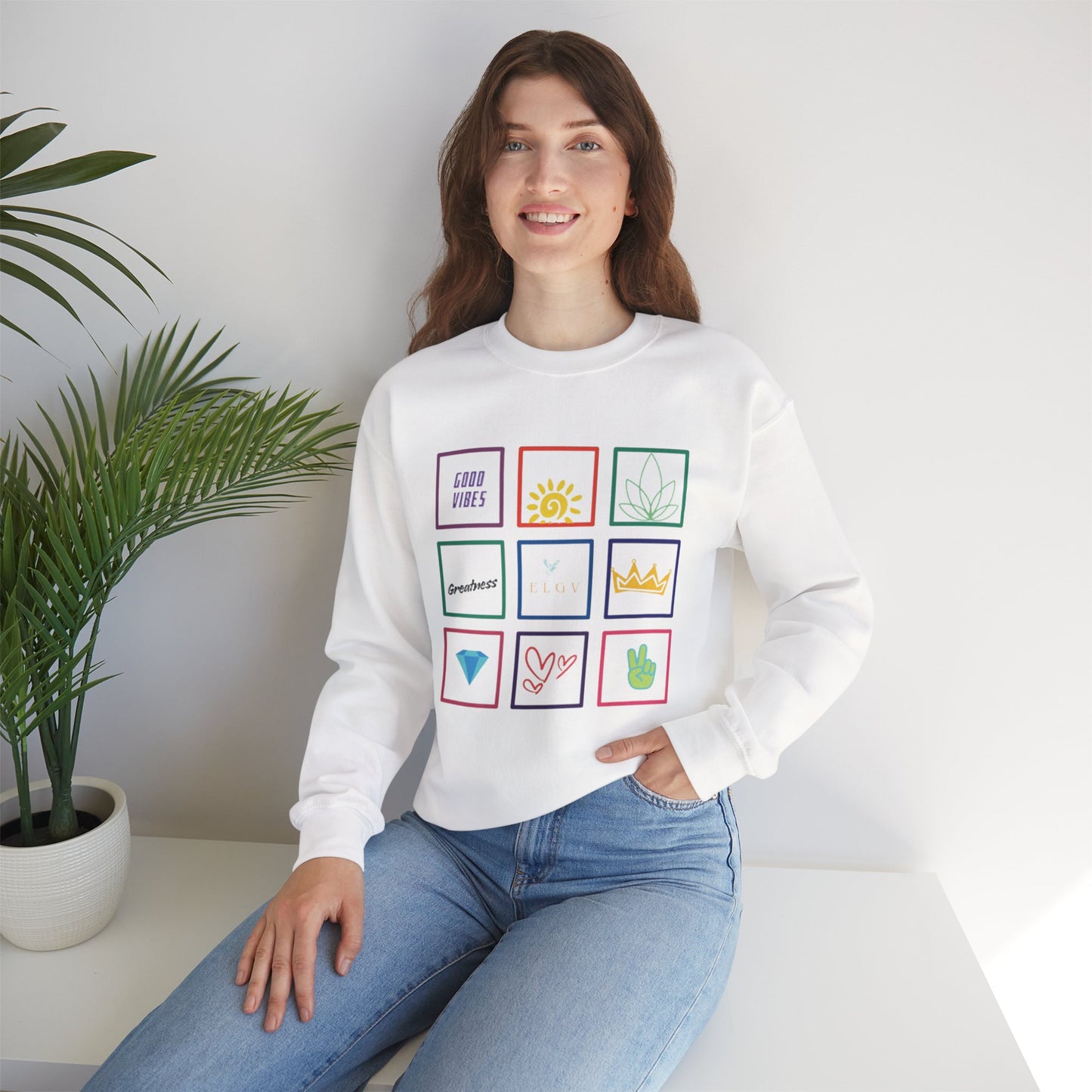 “Grid of values, next level” sweatshirt