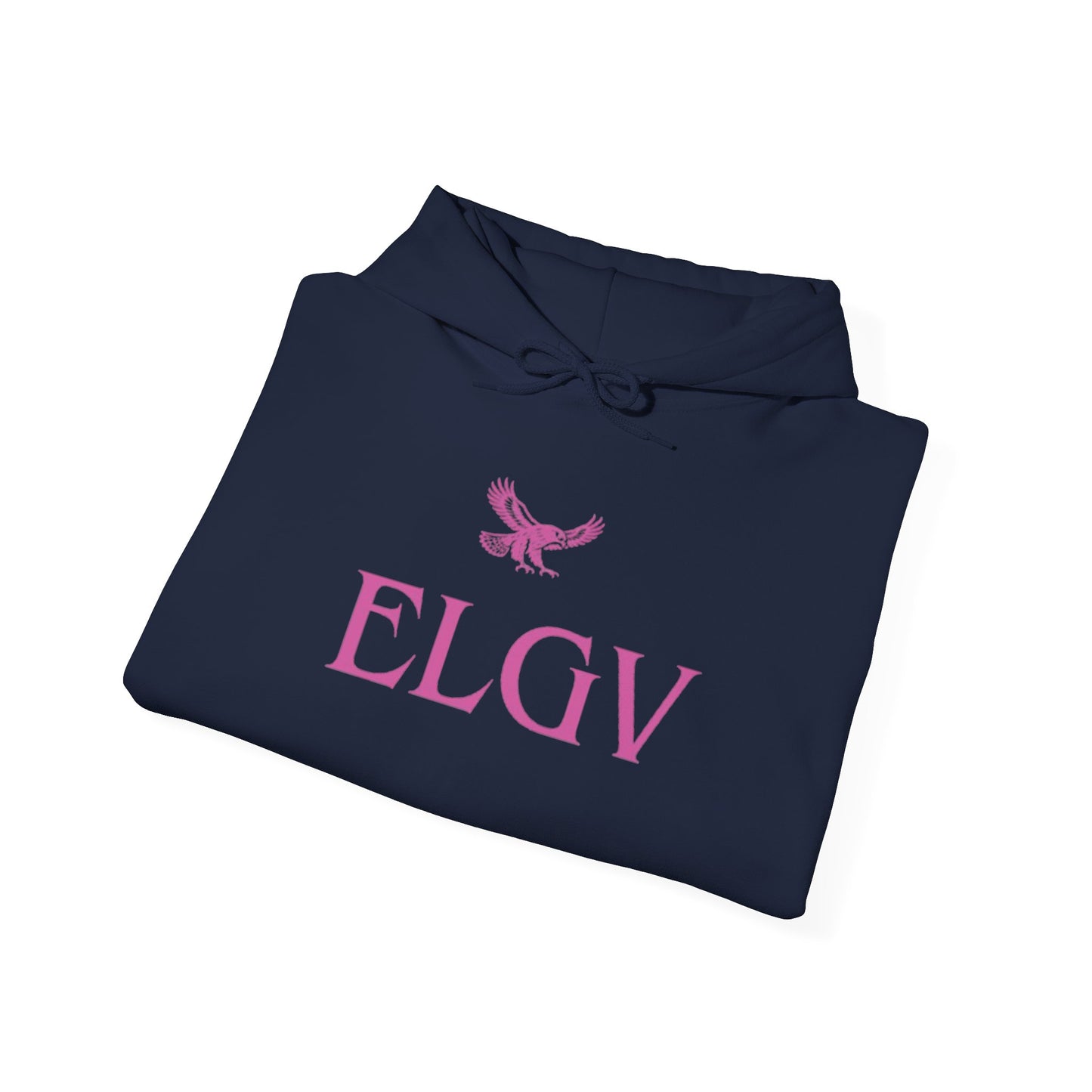 “Center ELGV logo pink” hoodie