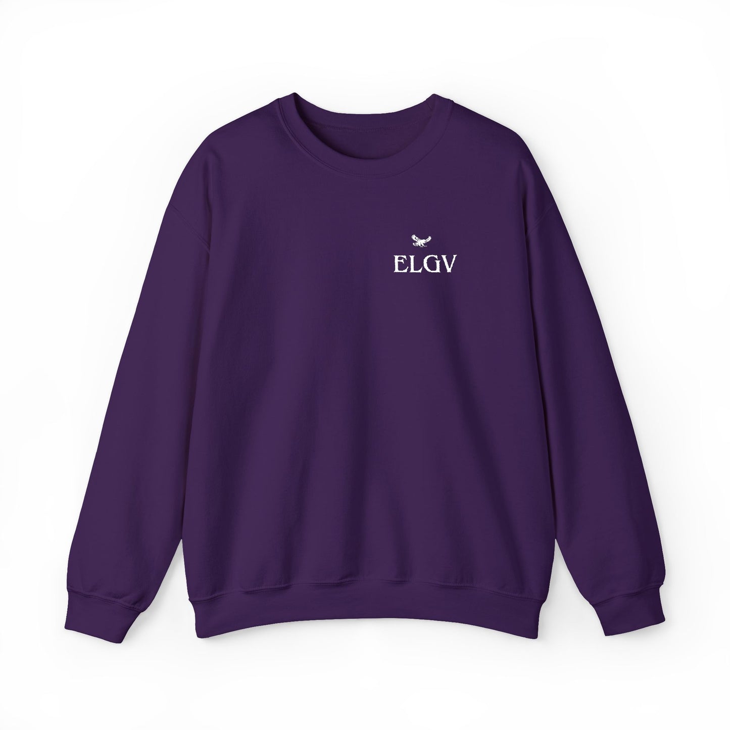 “Side ELGV logo deluxe whte” sweatshirt