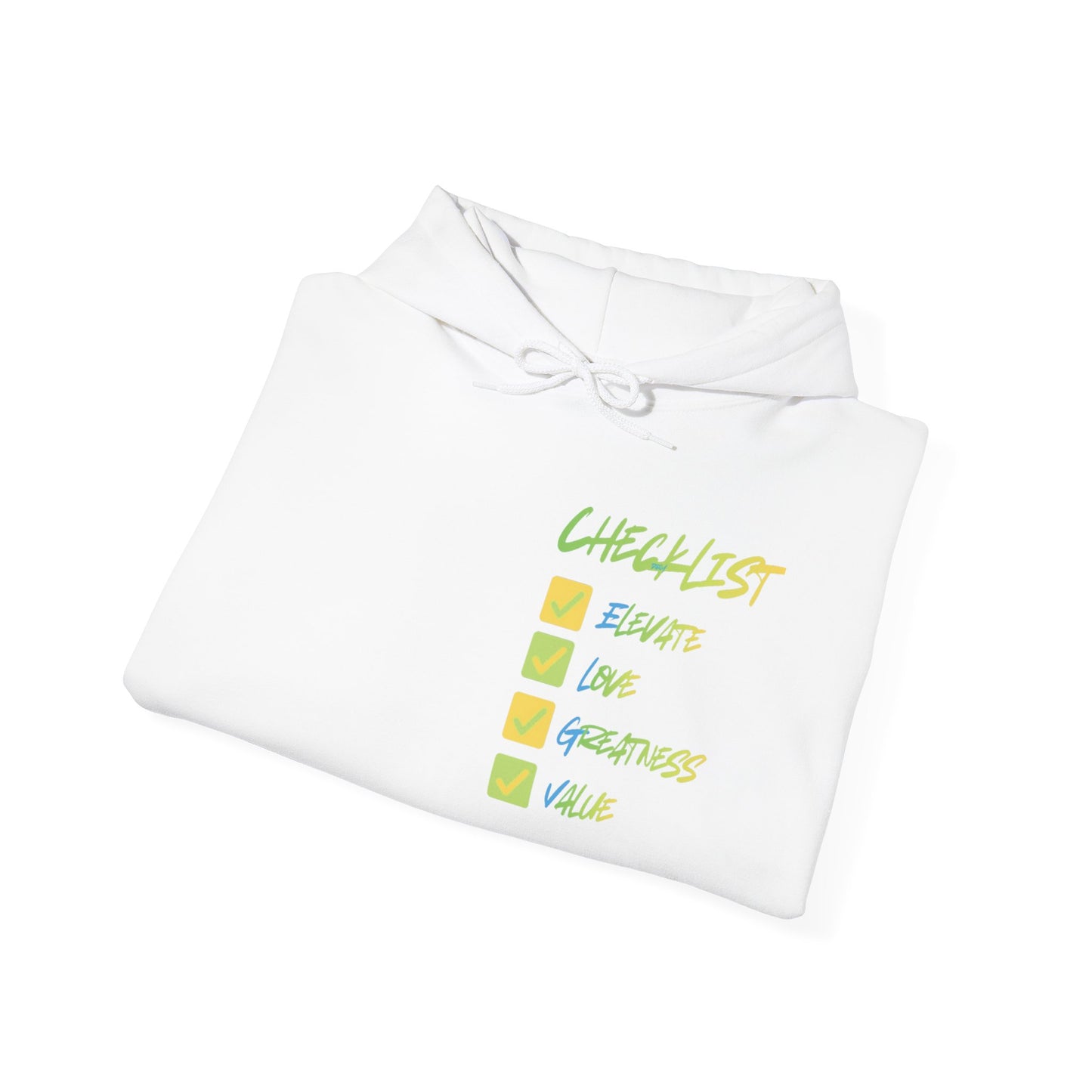“Checklist mode, stay elevated” hoodie