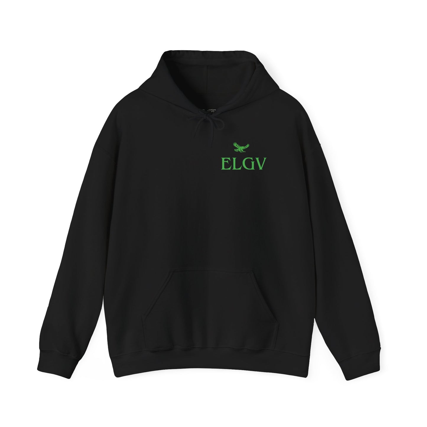 “Side ELGV logo green” hoodie
