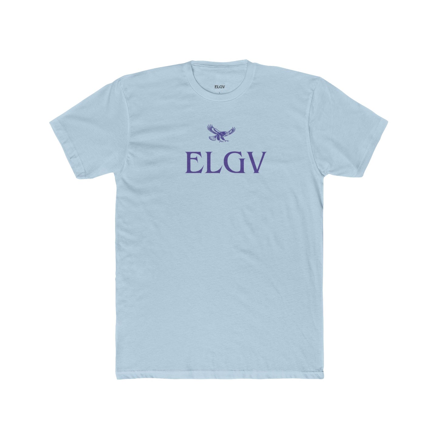 “Center ELGV logo purple” tee