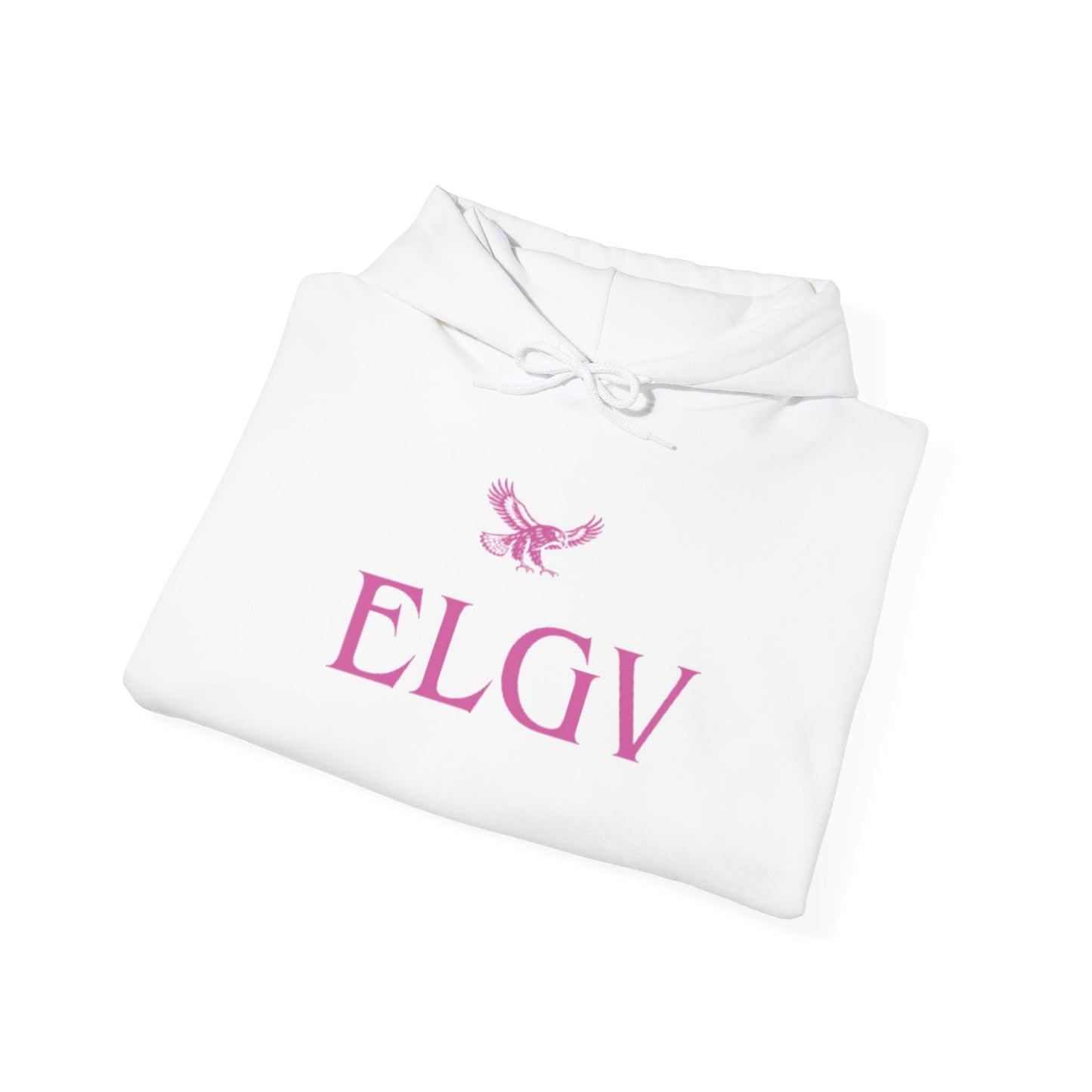 “Center ELGV logo pink” hoodie