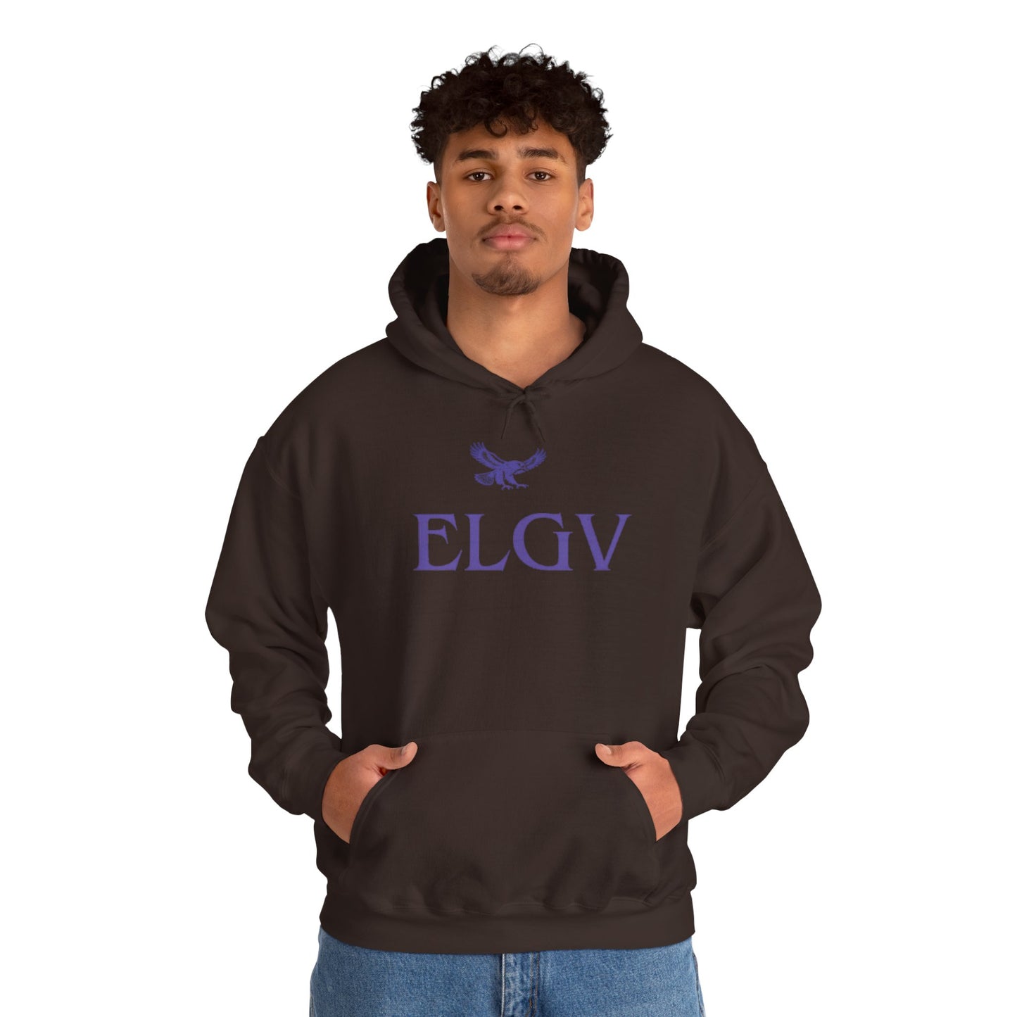 “Center ELGV logo purple” sweatshirt