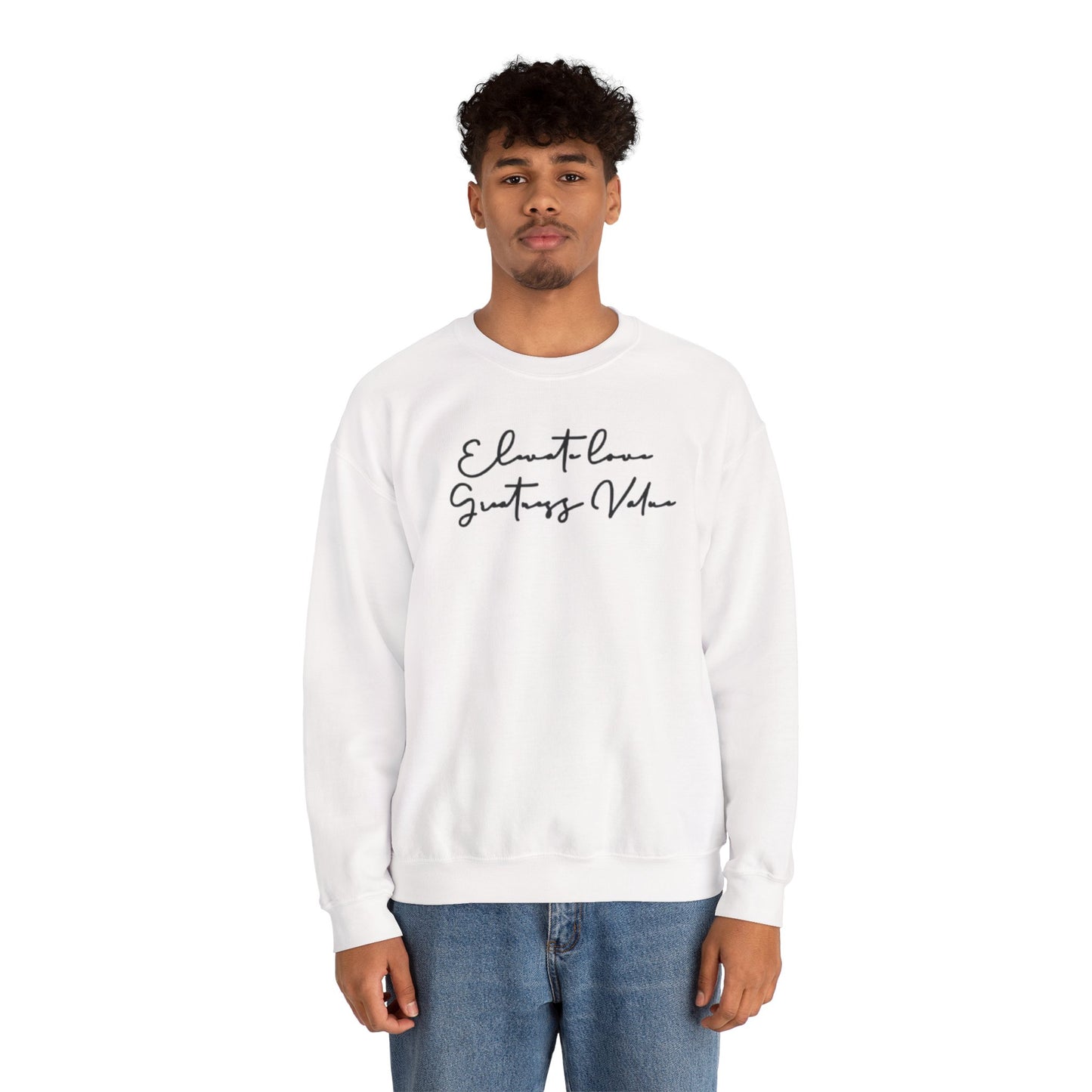 “Written message of purpose” sweatshirt