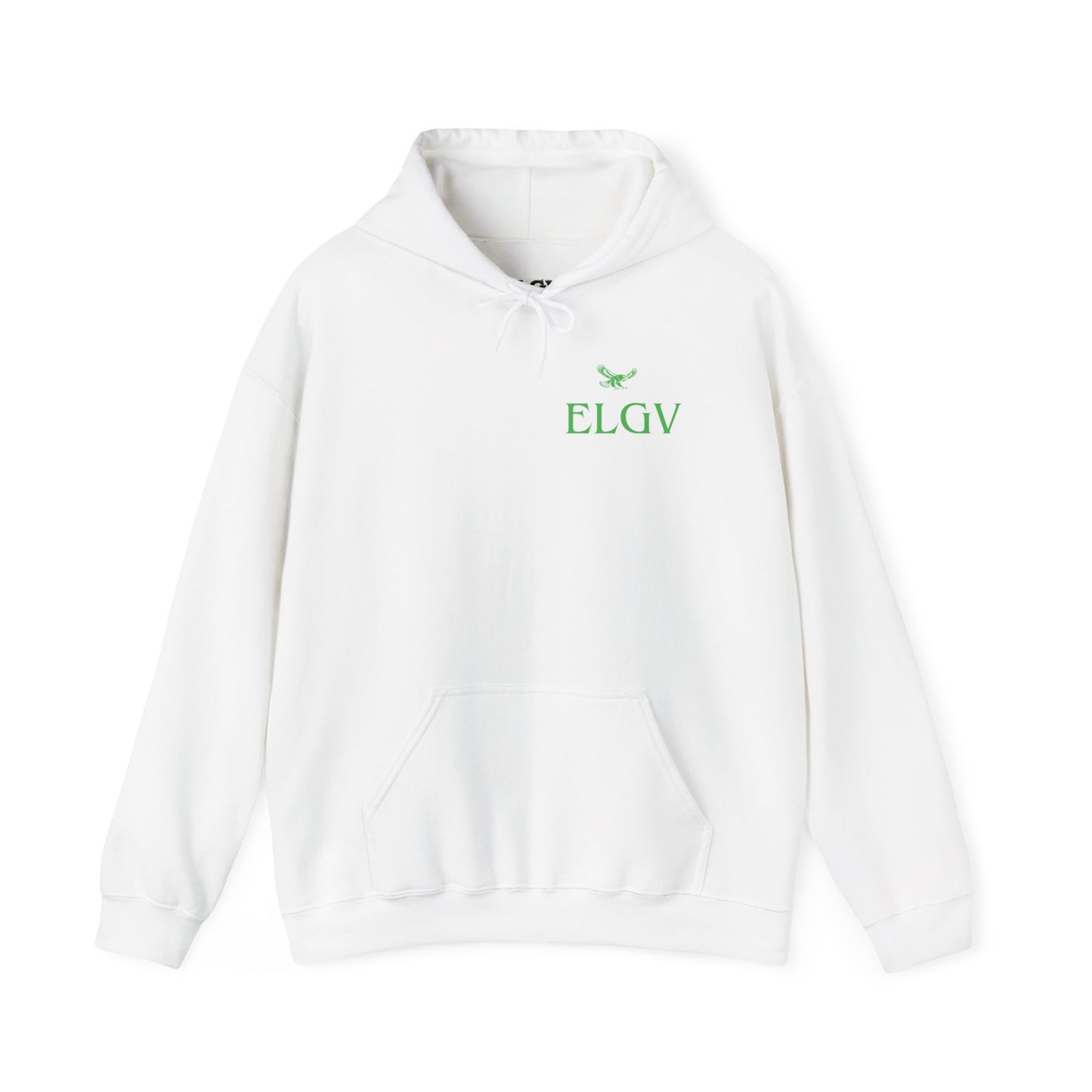 “Side ELGV logo green” hoodie