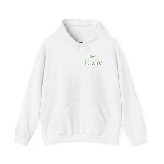 “Side ELGV logo green” hoodie