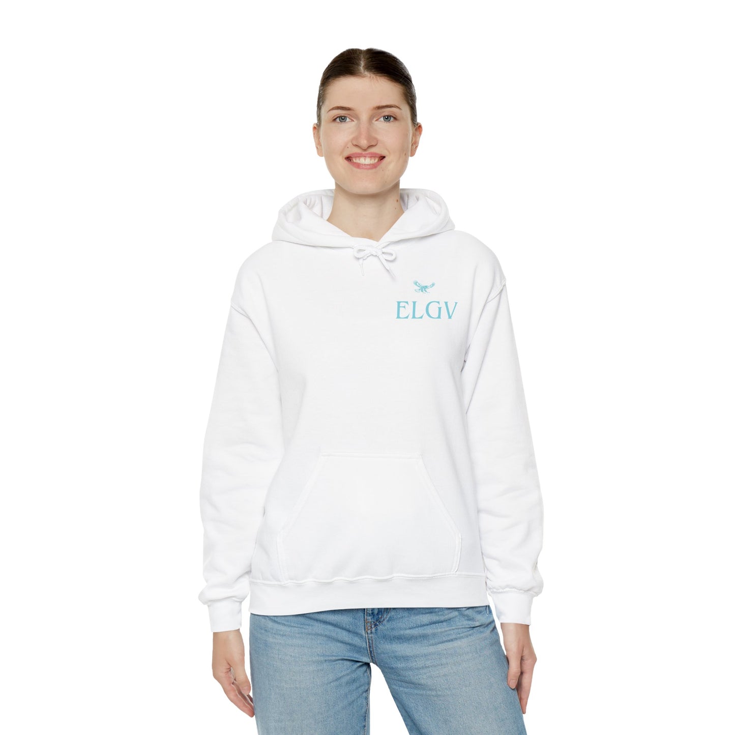 “Side ELGV logo aqua” hoodie