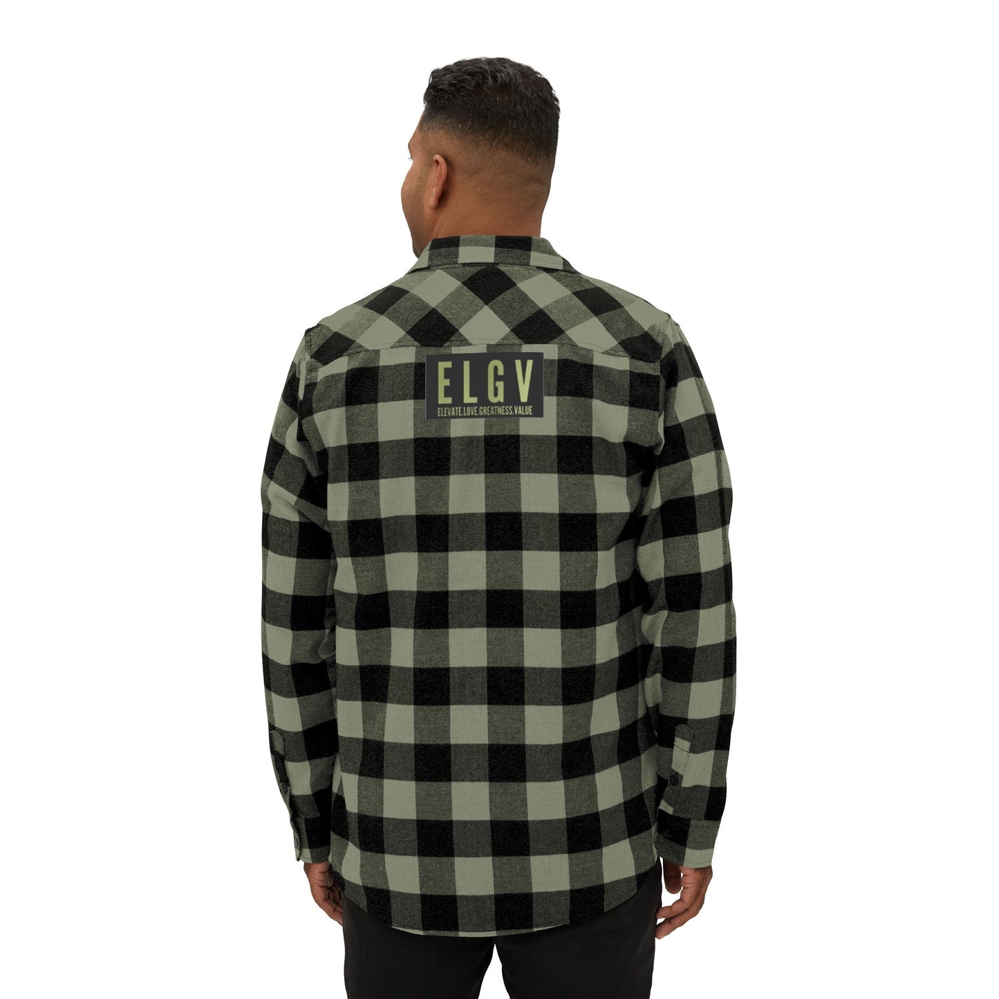 “Iron path olive” flannel