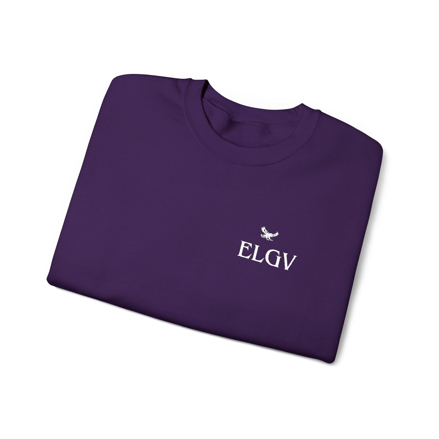 “Side ELGV logo deluxe whte” sweatshirt