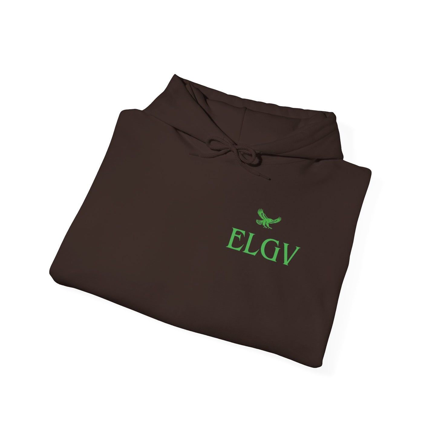 “Side ELGV logo green” hoodie