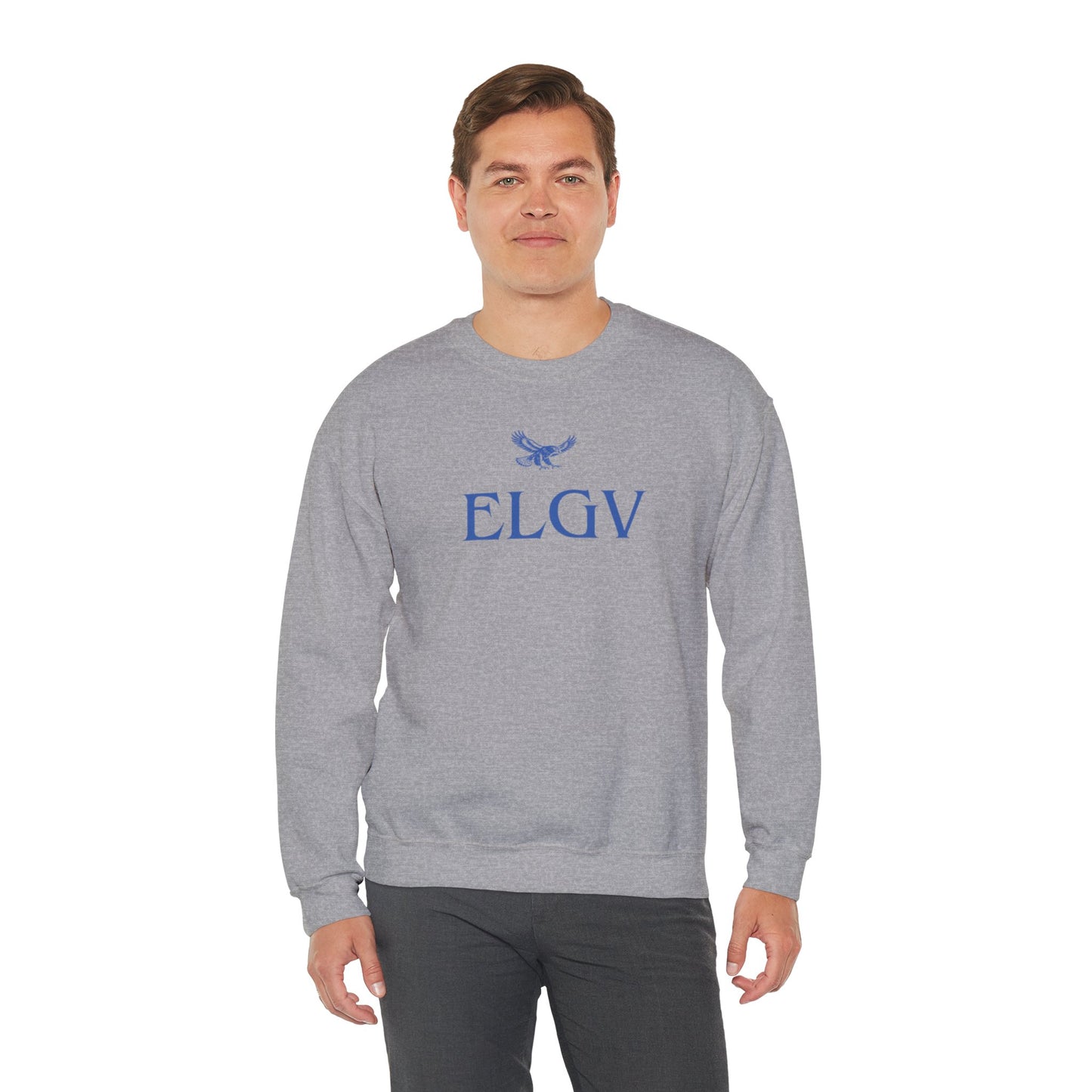 “Center ELGV logo blue” sweatshirt