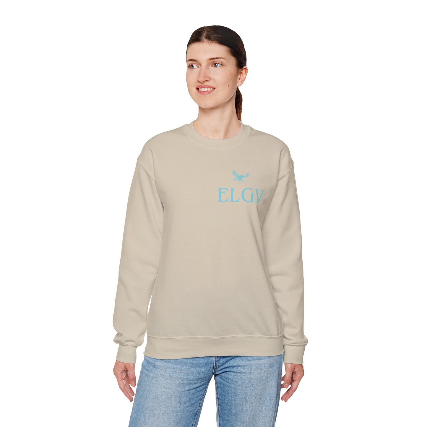 “Side ELGV logo aqua” sweatshirt