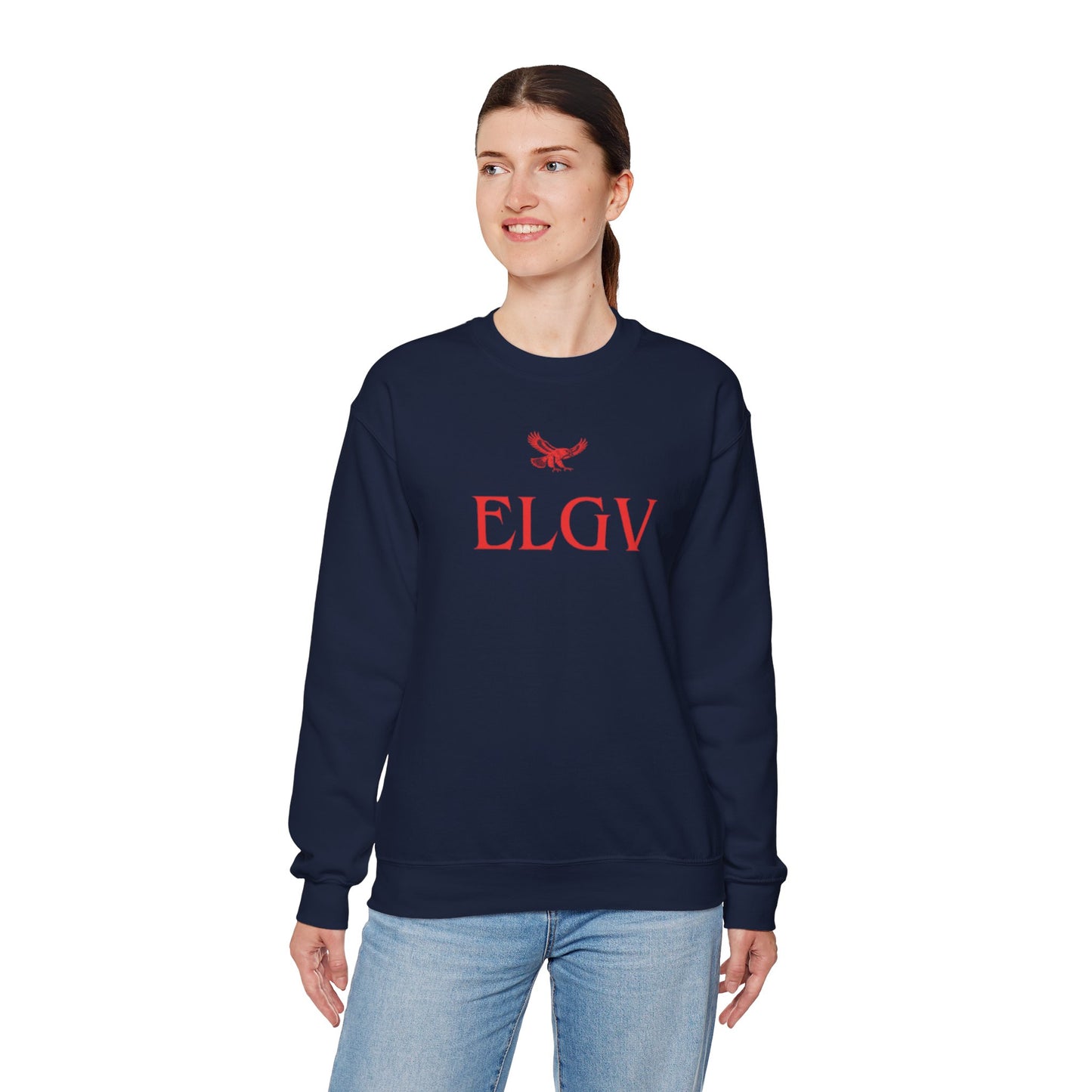 “Center ELGV logo red” sweatshirt