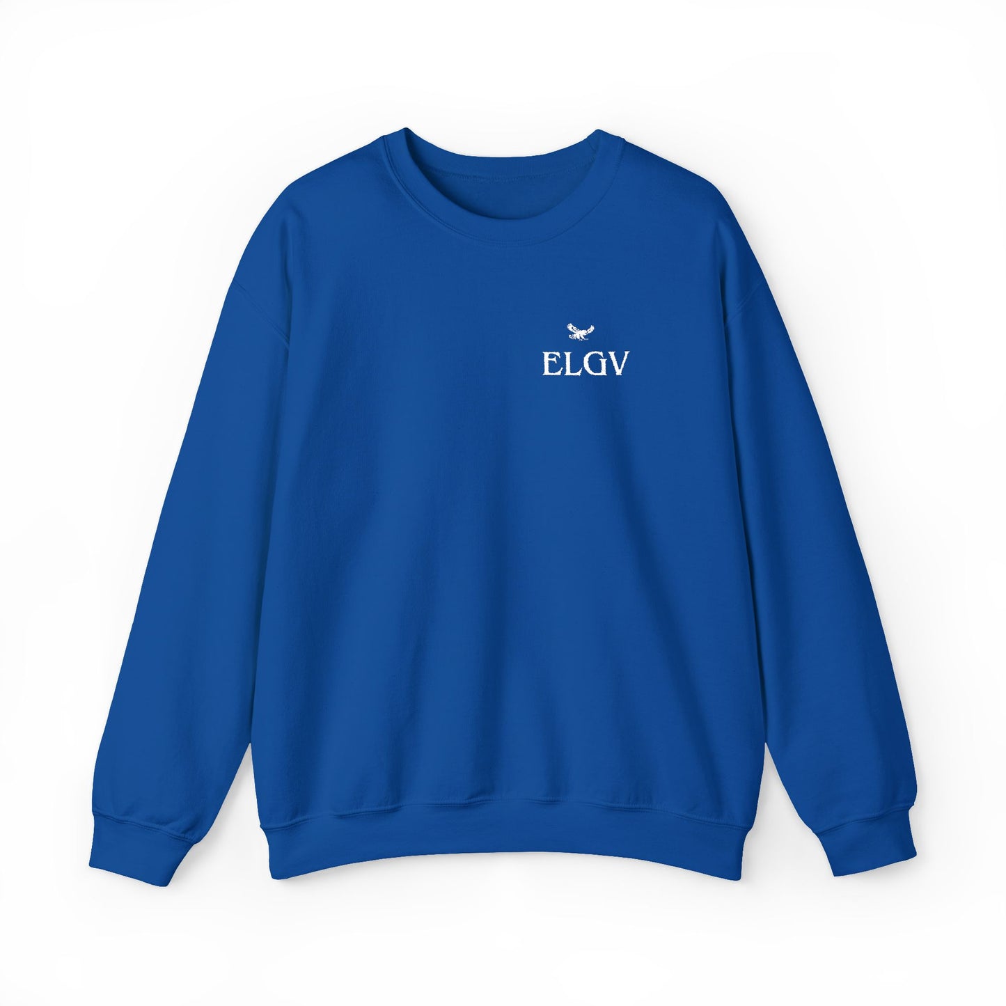 “Side ELGV logo deluxe whte” sweatshirt