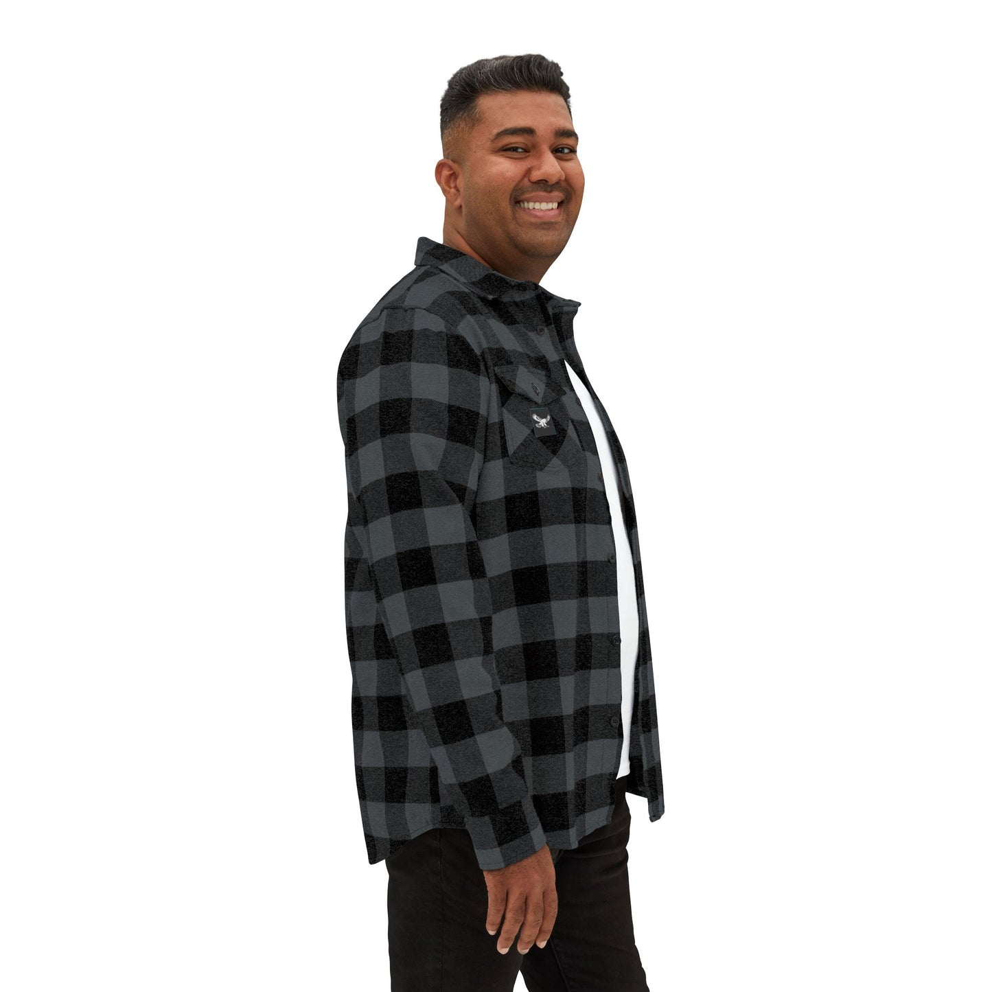 “Iron path charcoal ” flannel