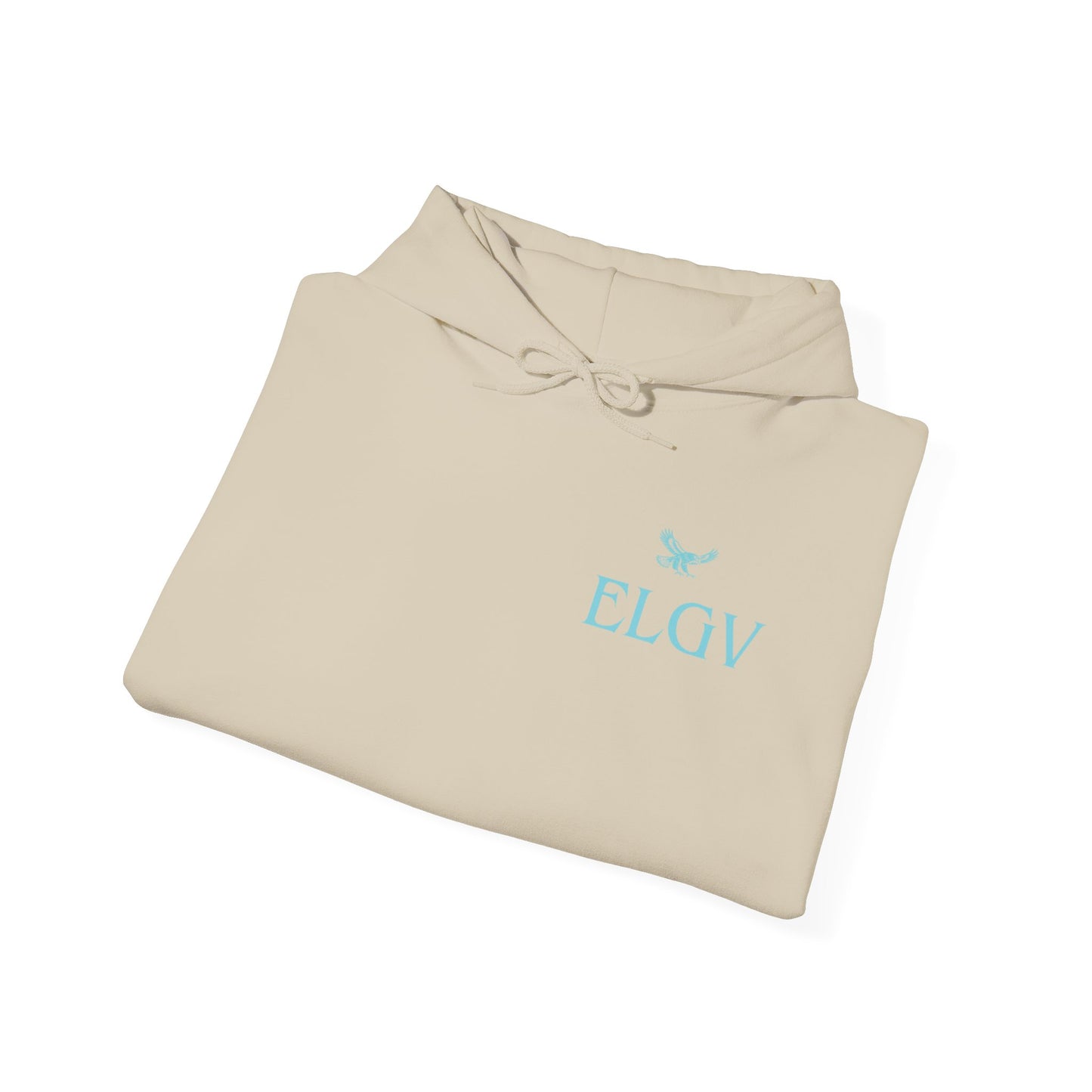 “Side ELGV logo aqua” hoodie