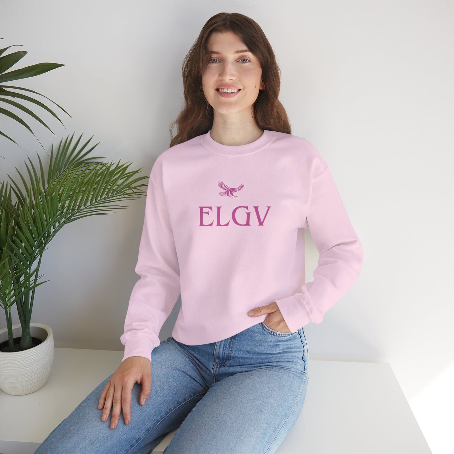 “Center ELGV logo pink” sweatshirt