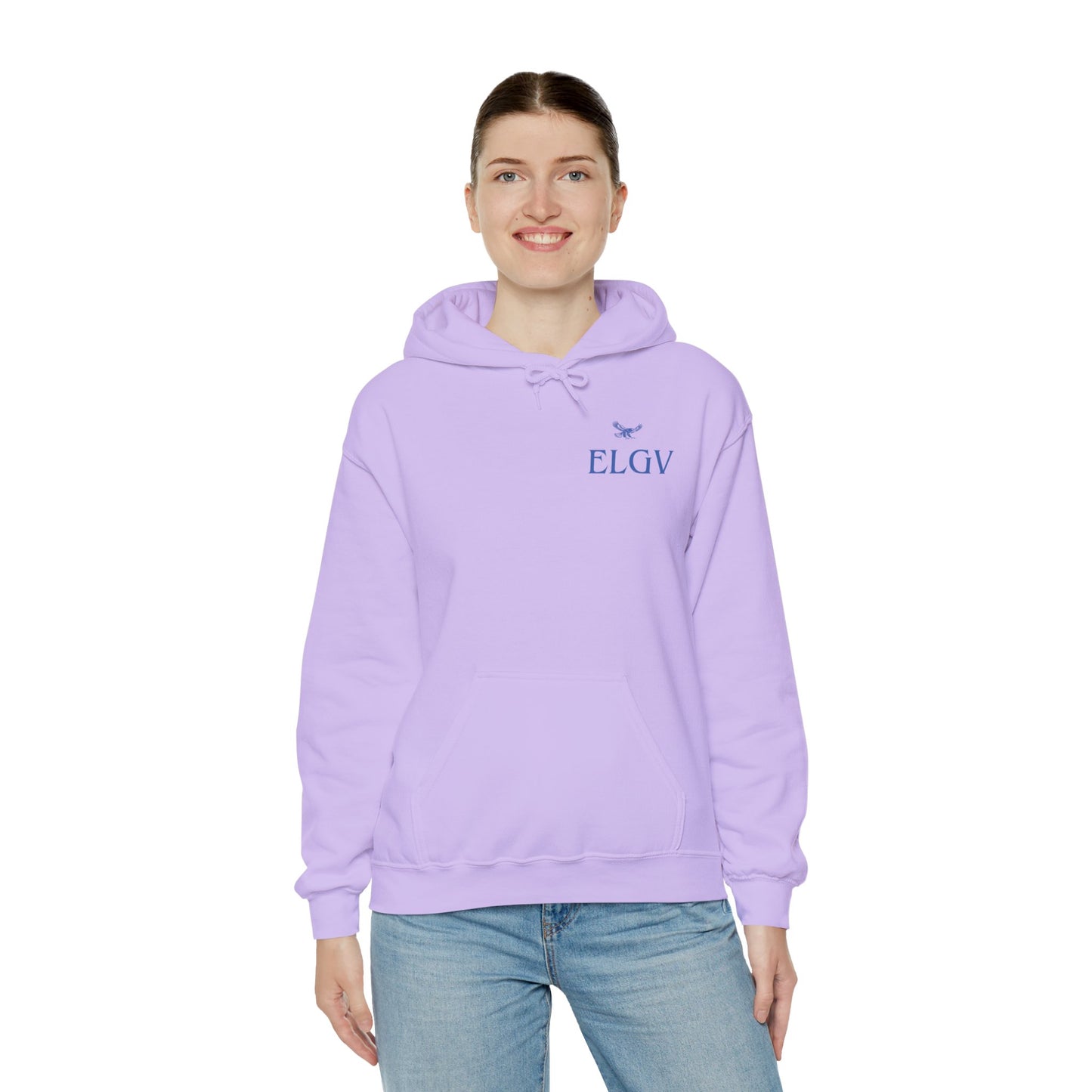 “Side ELGV logo blue” hoodie