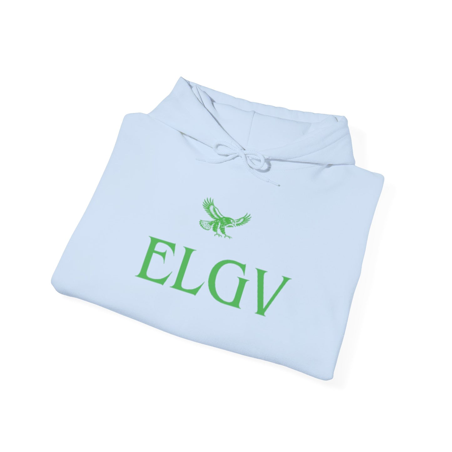 “Center ELGV logo green” hoodie