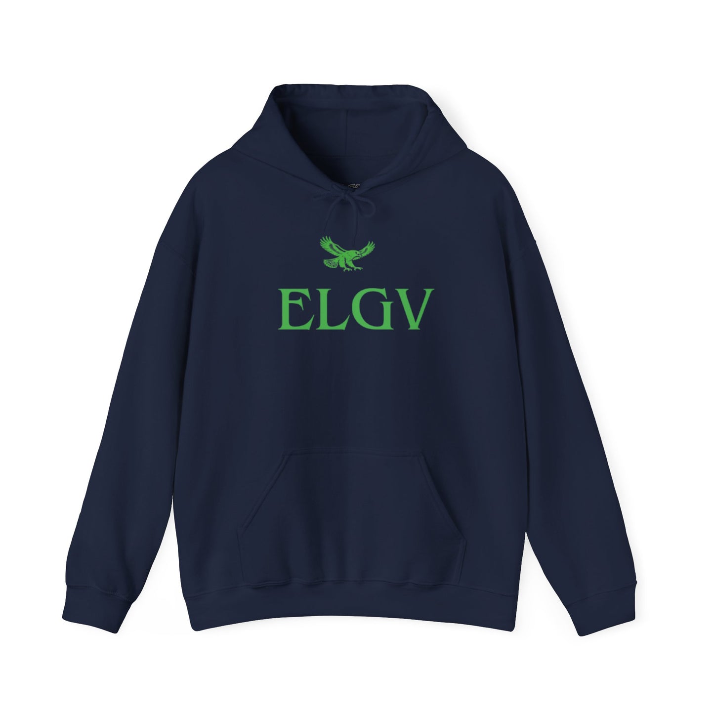 “Center ELGV logo green” hoodie