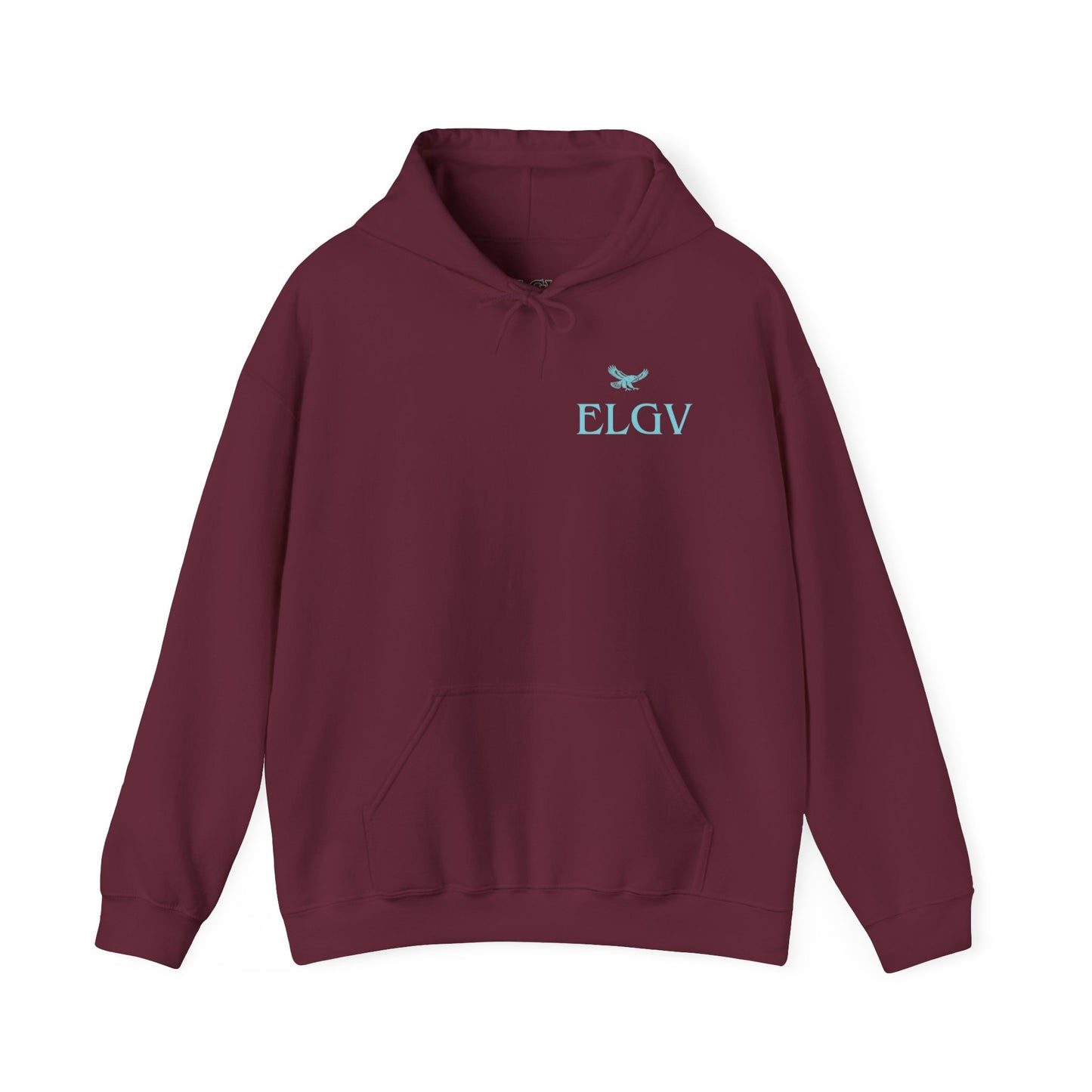 “Side ELGV logo aqua” hoodie