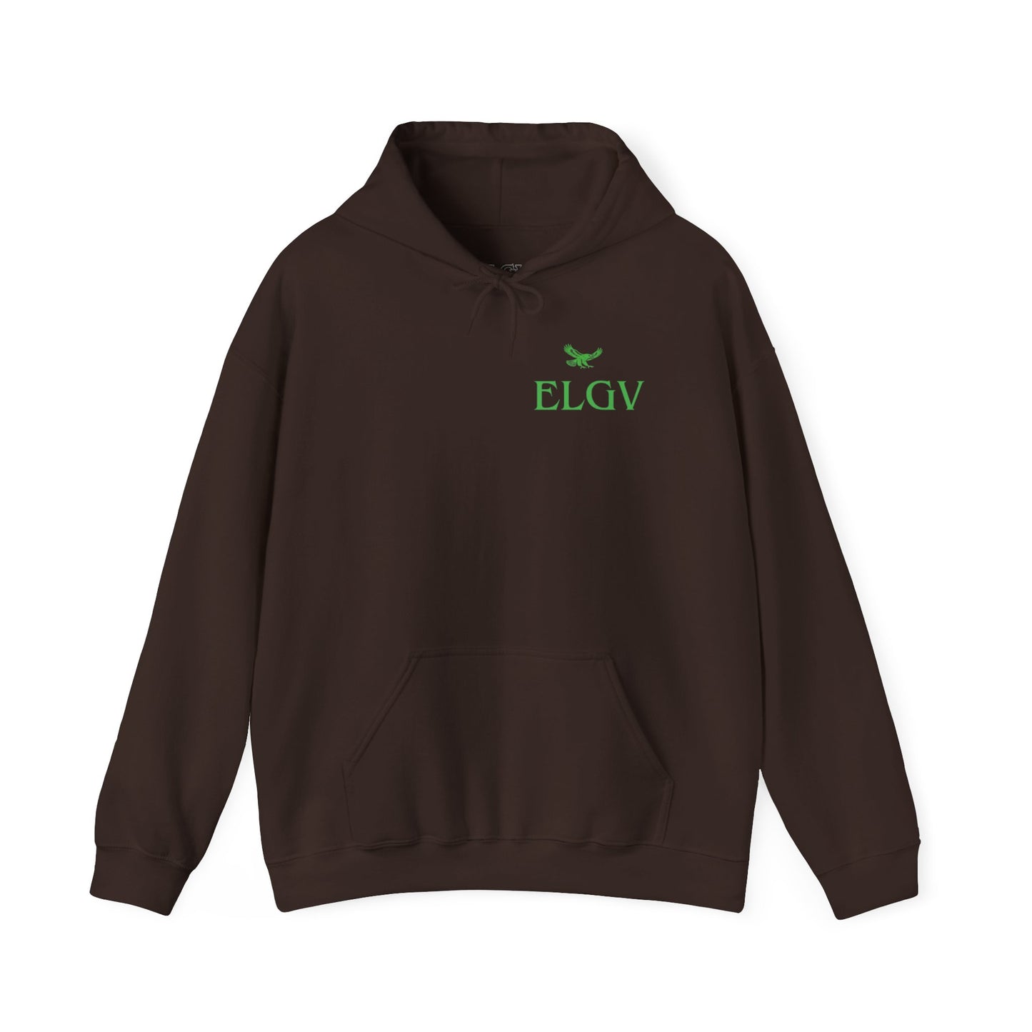“Side ELGV logo green” hoodie