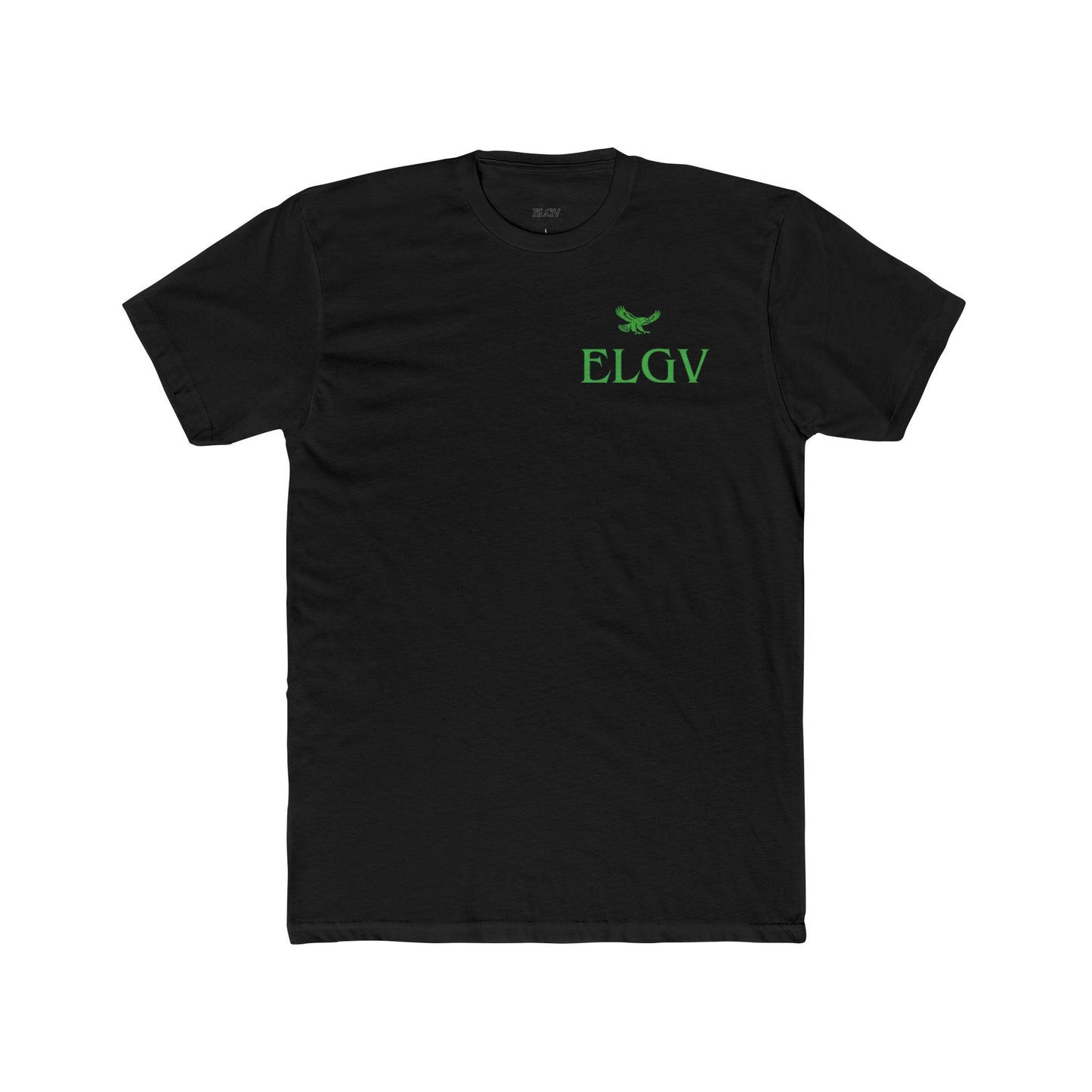 “Side ELGV logo green” tee