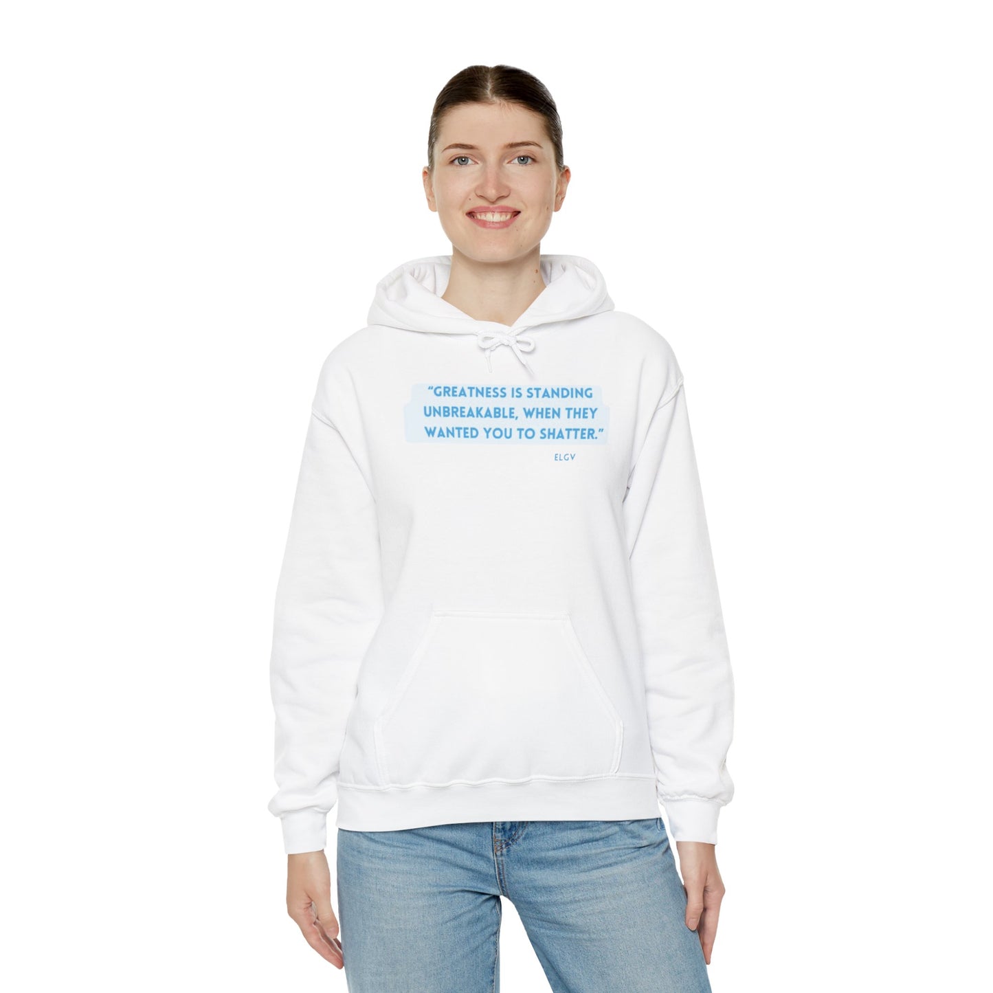 “No shattering” hoodie