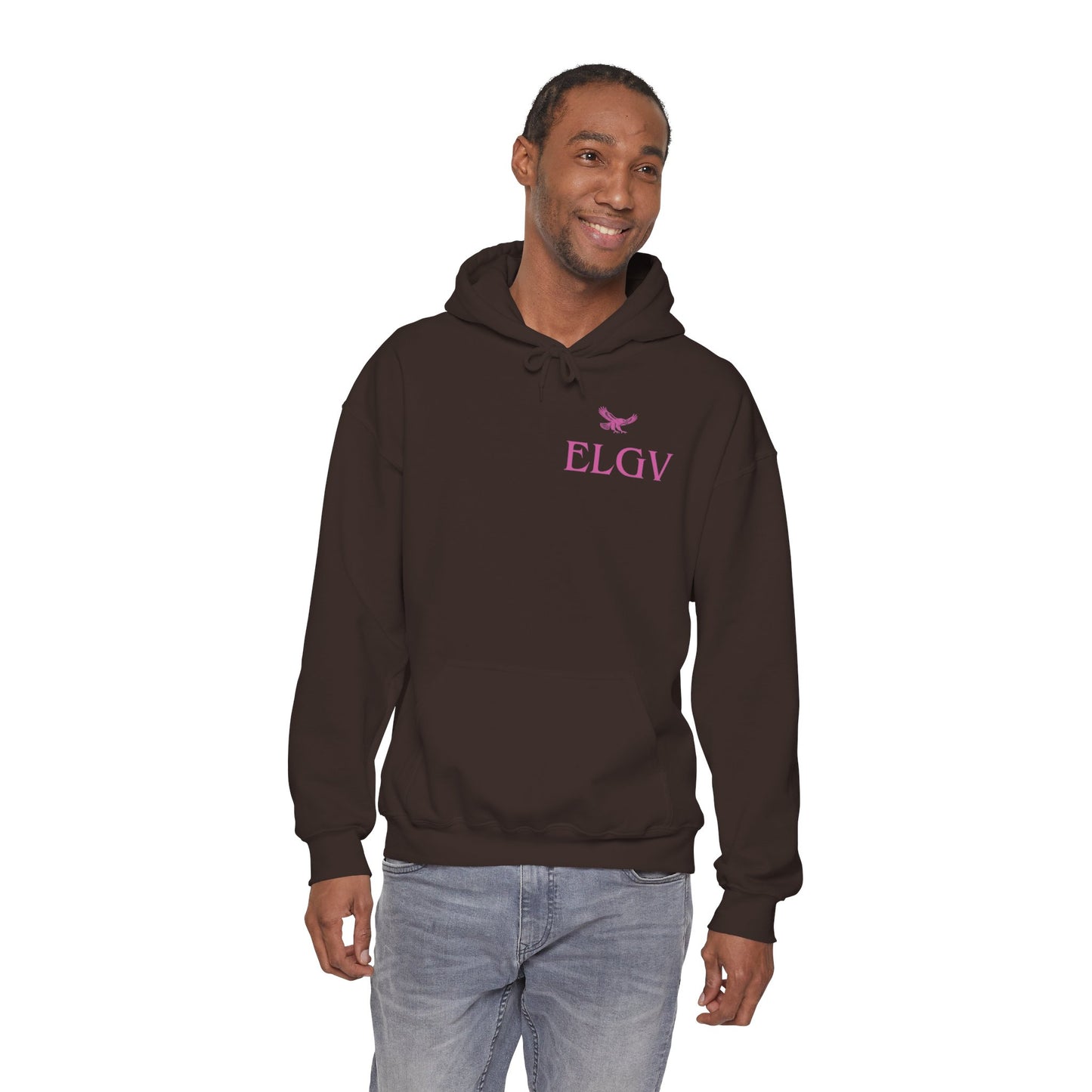 “Side ELGV logo pink” hoodie